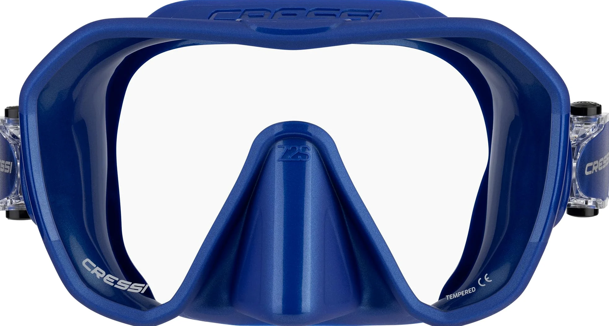 Cressi Máscara de buceo sin marco para adultos, lente mono de visión amplia, bajo volumen interno, silicona suave pura, ZS2: diseñada en Italia por Cressi