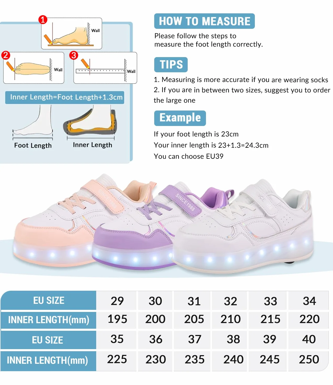 Fansu Zapatos con Ruedas y LED Luces para Niños y Niñas, Zapatillas con 4 Ruedas Retráctiles USB