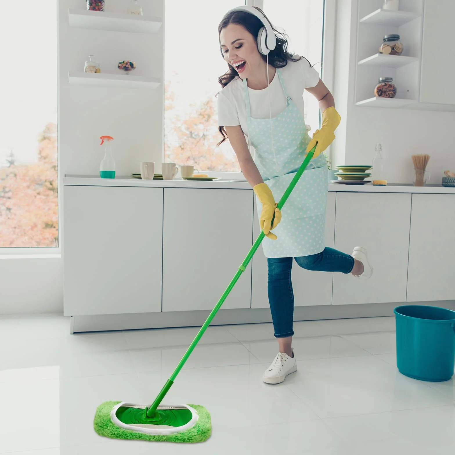 Toallitas de Microfibra para Mopa Swiffer, Paños Recambios Lavables Reutilizables 10 Unidades