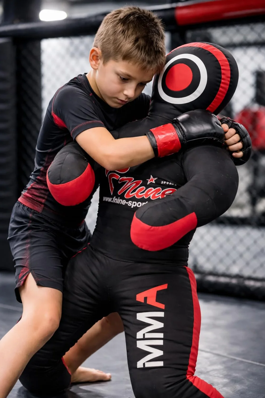 FNine Sports MMA Grappling Dummy, para Judo, Lucha, Jiu Jitsu brasileño, Presentación y Lanzamiento de bolsa de lona sin llenar