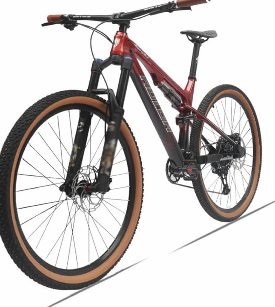 Bicicleta Montaña Cuesta Abajo con Suspensión Dual 29 Pulgadas Y 12 Velocidades Y Bicicleta Montaña Todoterreno Fibra Carbono C,29inch