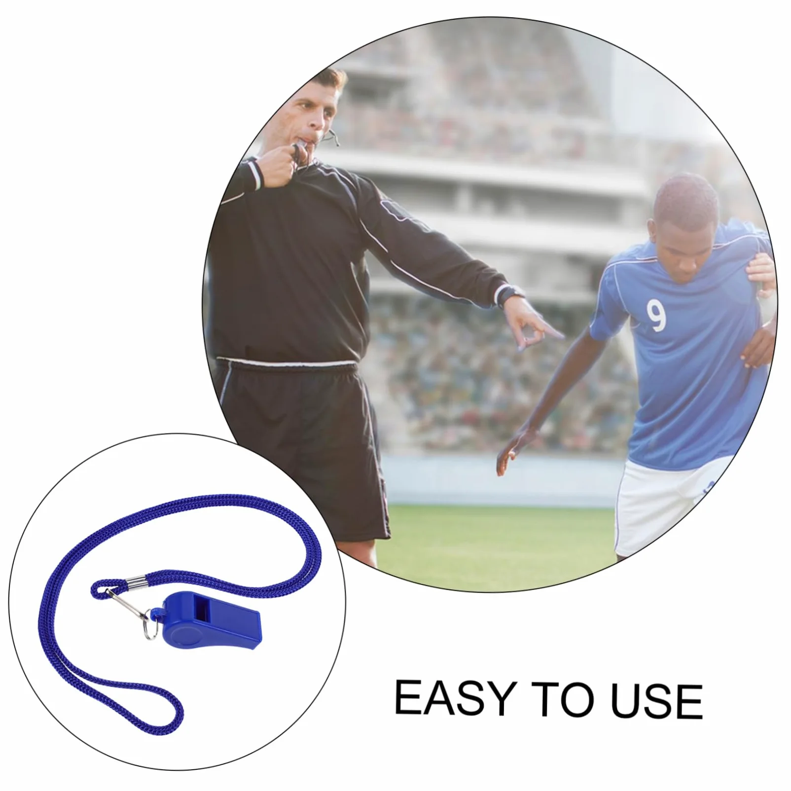 PRETYZOOM 36 Piezas Silbatos Deportivos para Emergencia con Cordón Silbato Plástico Resistente para Árbitro Camping Senderismo Fútbol y Baloncesto Sonido Fuerte Azul