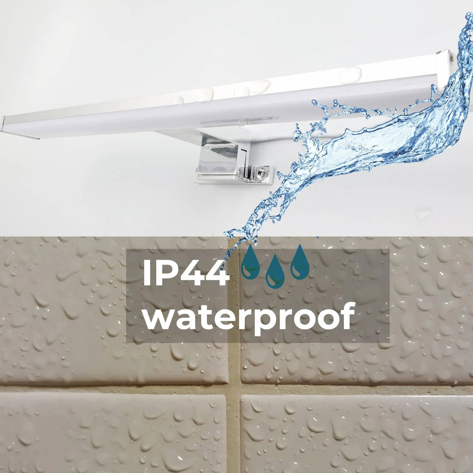 Alpinaluz Aplique LED para Espejo de Baño 40cm 4000K IP44 Aluminio Cromado 10W