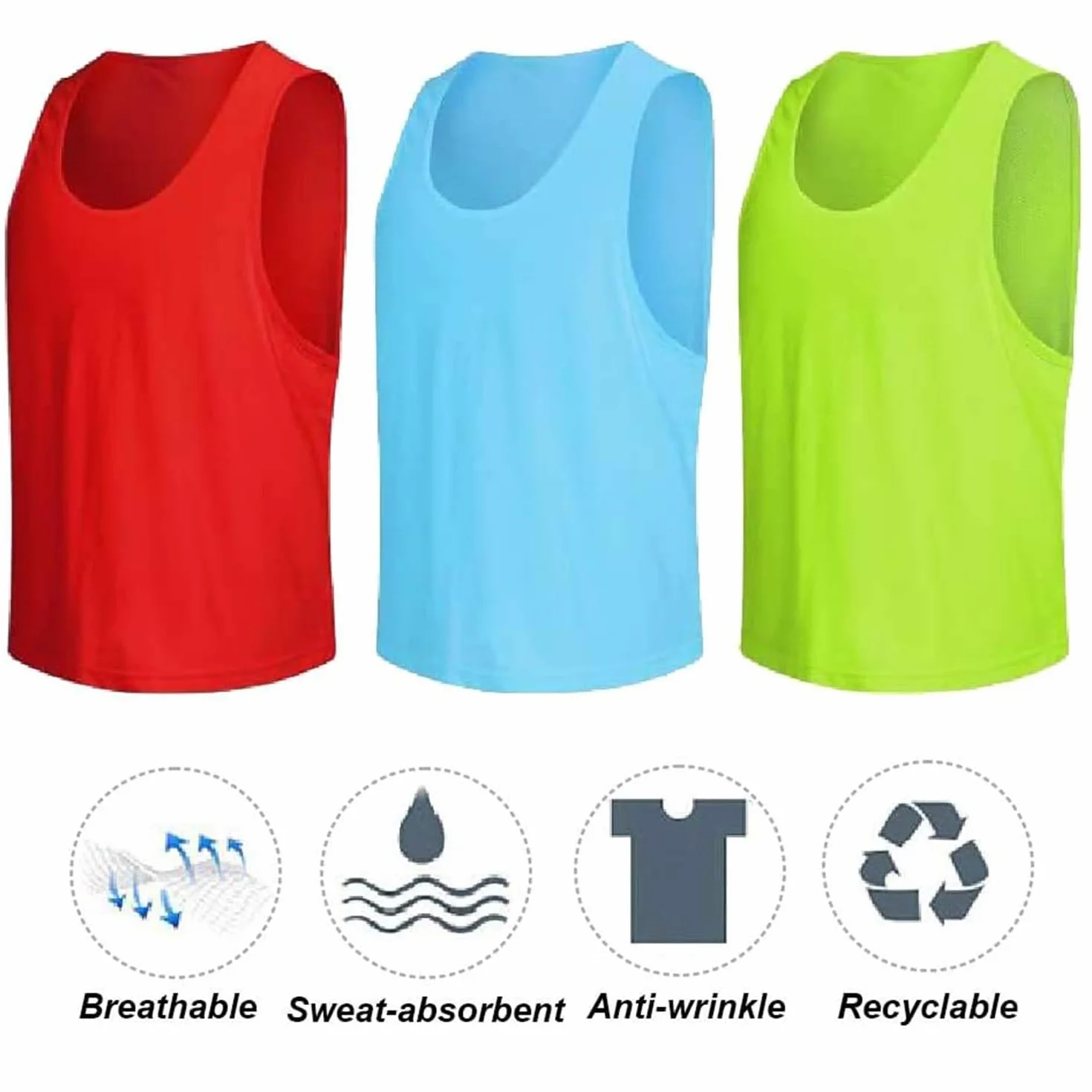 Senston Casulla de 12 Piezas para Entrenamiento de Respaldo de Fútbol, Baloncesto, Voleibol y Béisbol