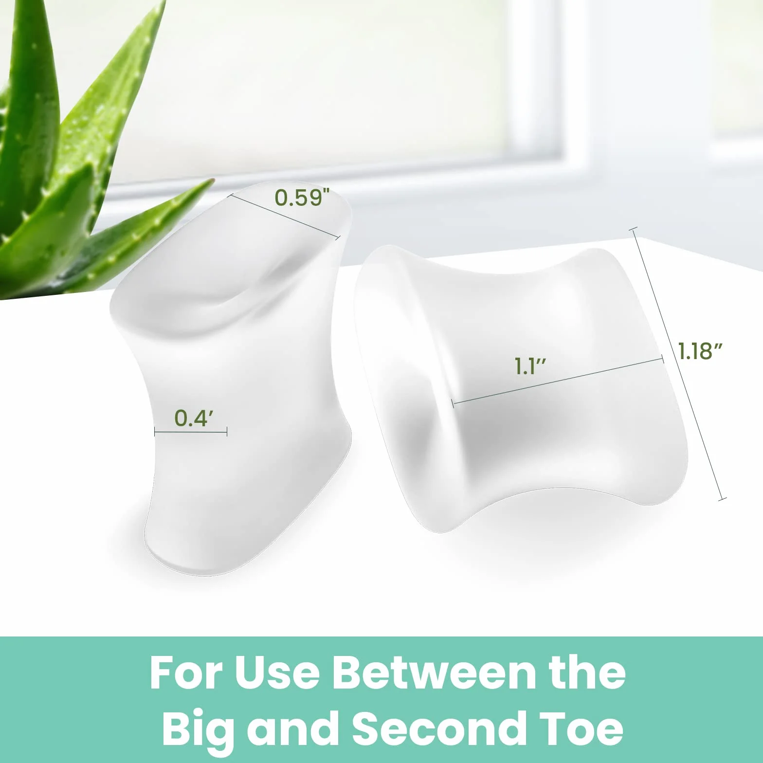 Separadores de dedos de gel Paquete de 12 – Almohadillas para juanetes – Espaciadores transparentes para enderezar dedos superpuestos