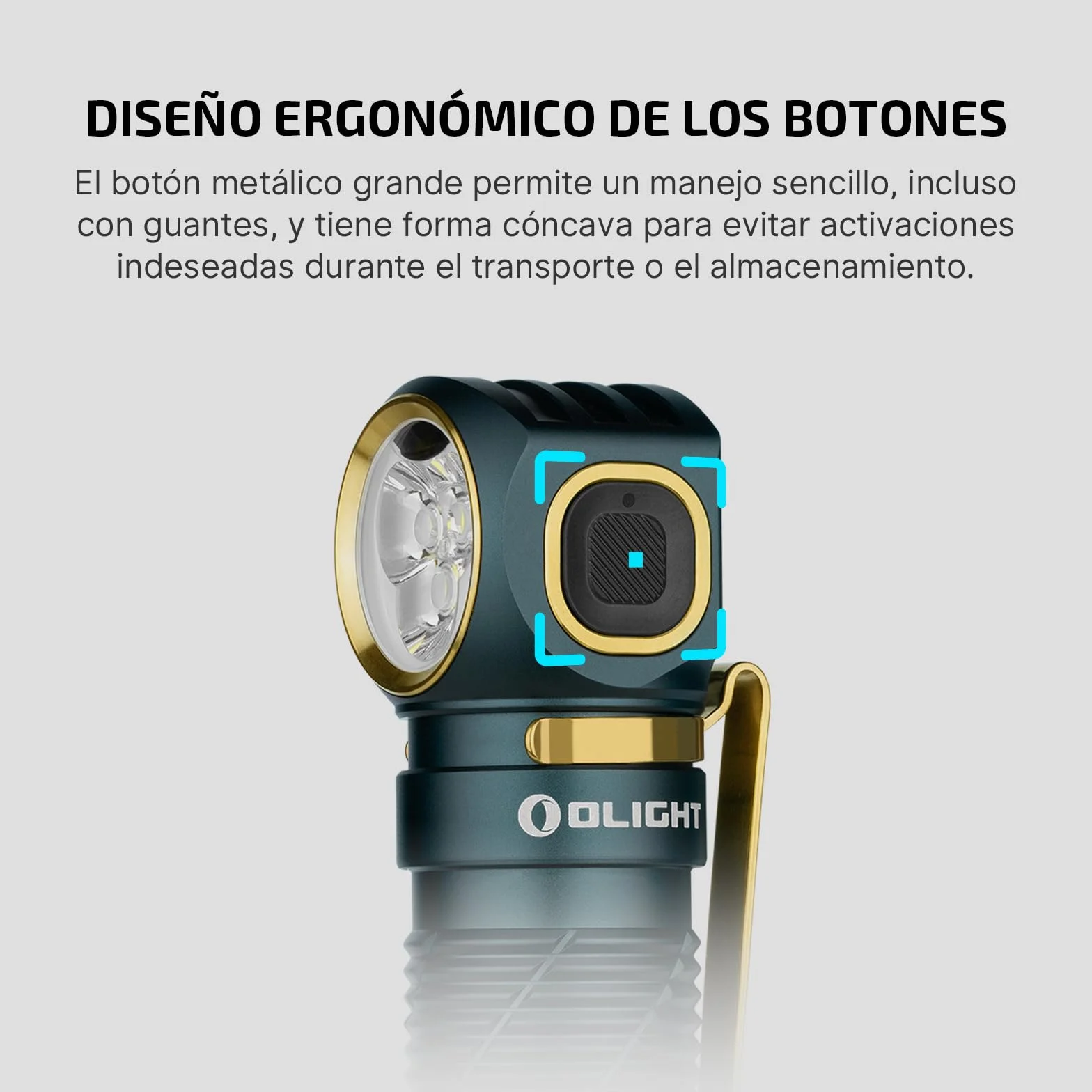 OLIGHT Perun 3 Linterna Frontal LED Recargable Ángulo Recto 3000 Lúmenes 160 Metros 20 Días Pesca