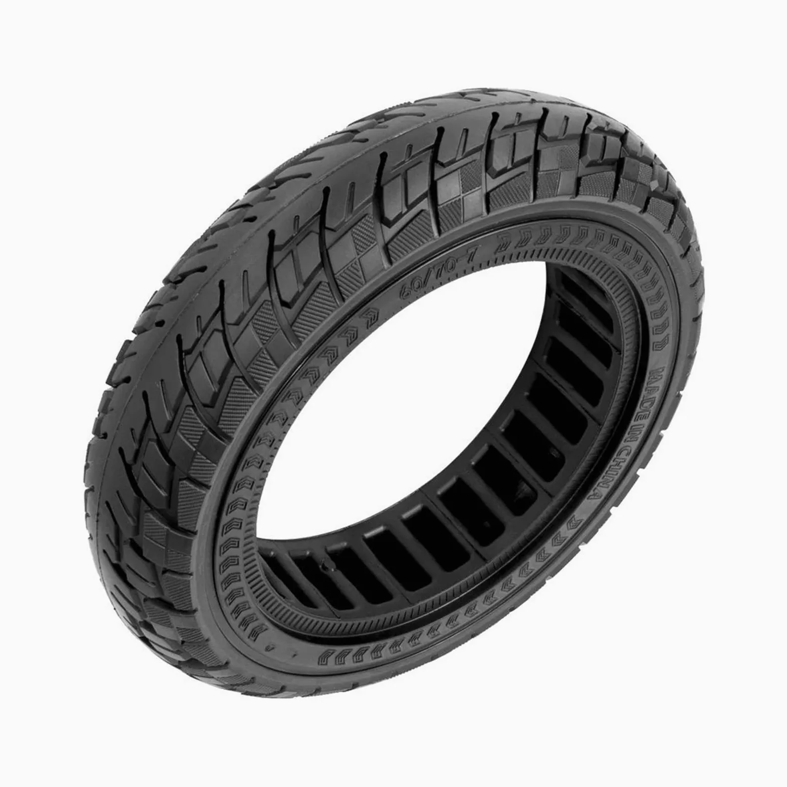 Neumático sólido for patinete eléctrico, Compatible With Xiaomi, 4 Pro de 10 pulgadas, con diseño de panal, 60/70-7.0, todoterreno, sin cámara. rueda de scooter de goma maciza