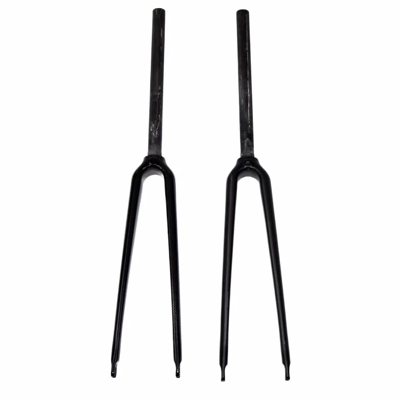 Horquilla Para Bicicleta Horquilla delantera de fibra de carbono for bicicleta de carretera de carreras, 700C, 25,4 mm, brillante y mate, horquilla rígida de carbono for bicicleta de piñón fijo Horqui