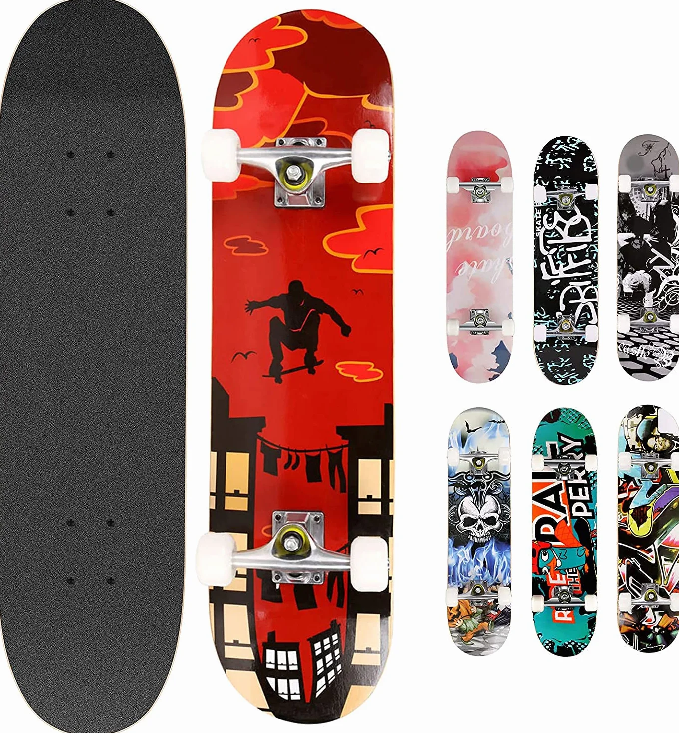Hikole 3108-1 - Skateboard Unisex-jóvenes, niños, Adolescentes, Adultos