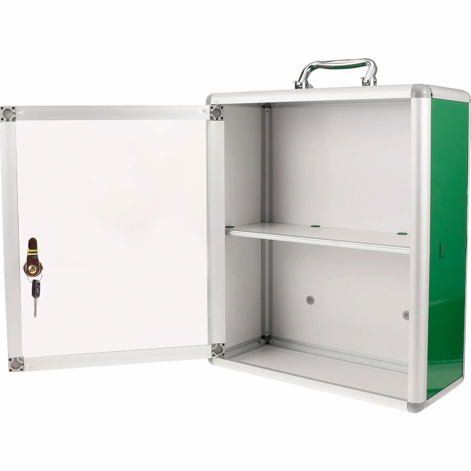 Botiquín de Pared de Aleación de Aluminio Puerta Transparente | Gran Capacidad, Diseño Mural Ahorra Espacio, Visión Cómoda de Suministros, para Hogar y Coche