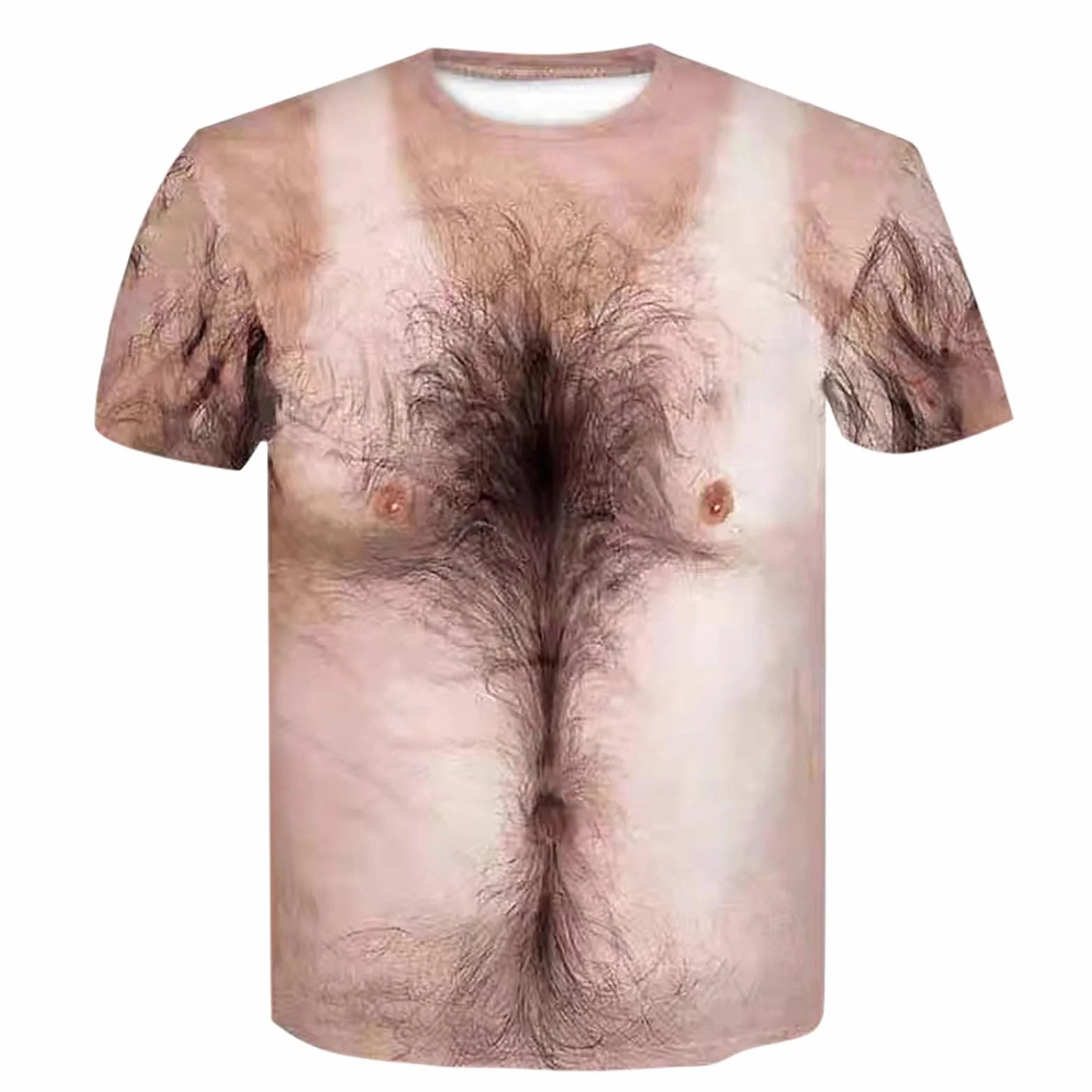 Camisetas divertidas con impresión 3D para hombre, manga corta, unisex feas para culturismo