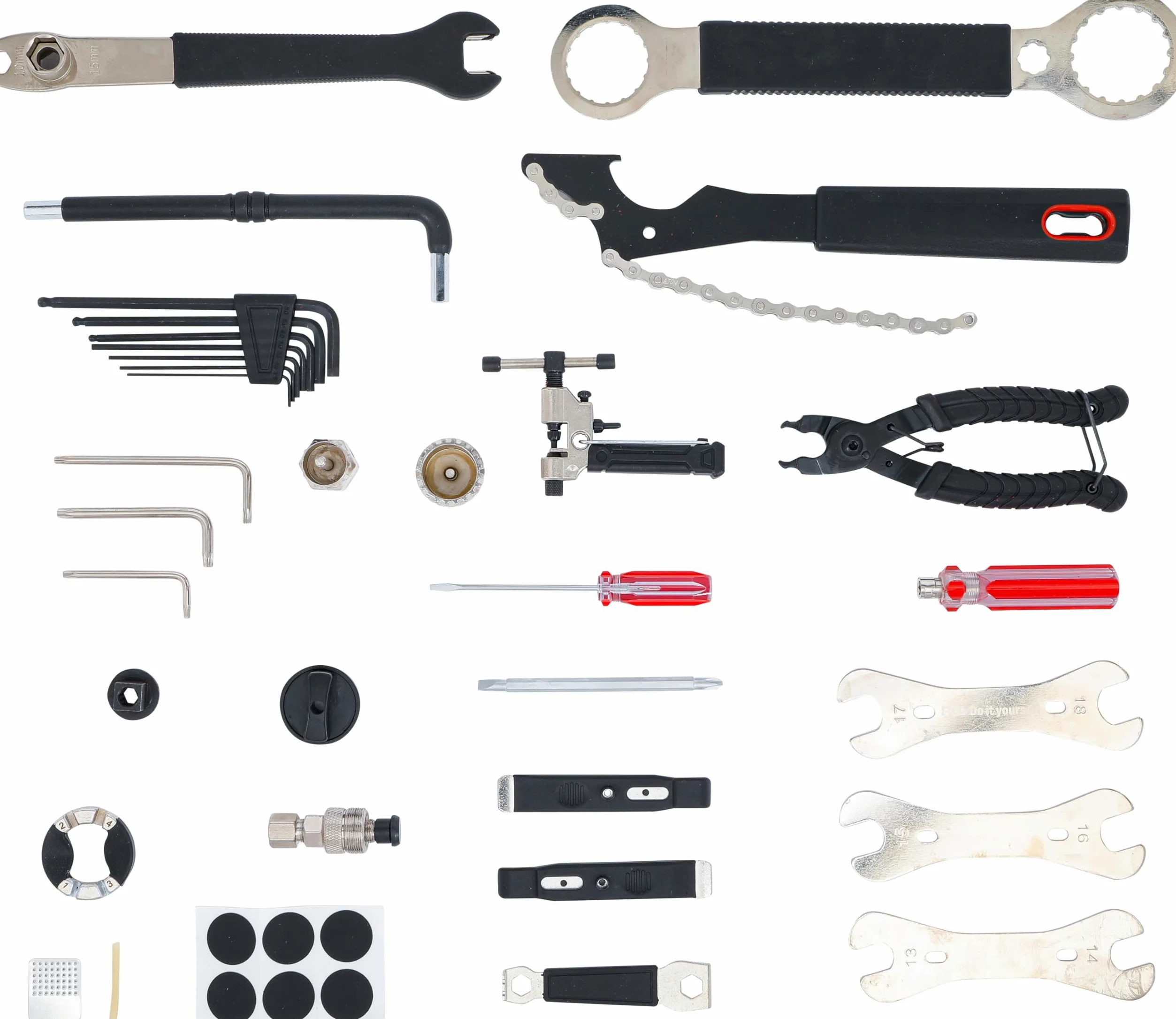BGS Diy 90100 | Juego de herramientas de reparación para bicicletas | 32 piezas