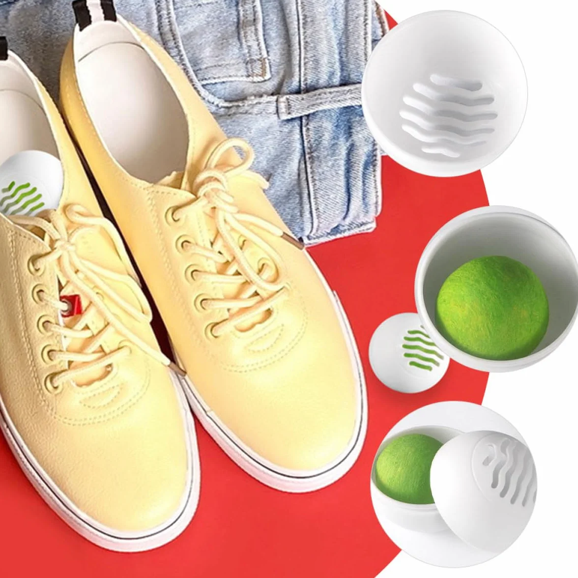 Hemobllo 16 Piezas Bolas Desodorantes para Zapatos Eliminador de Olores Neutralizador