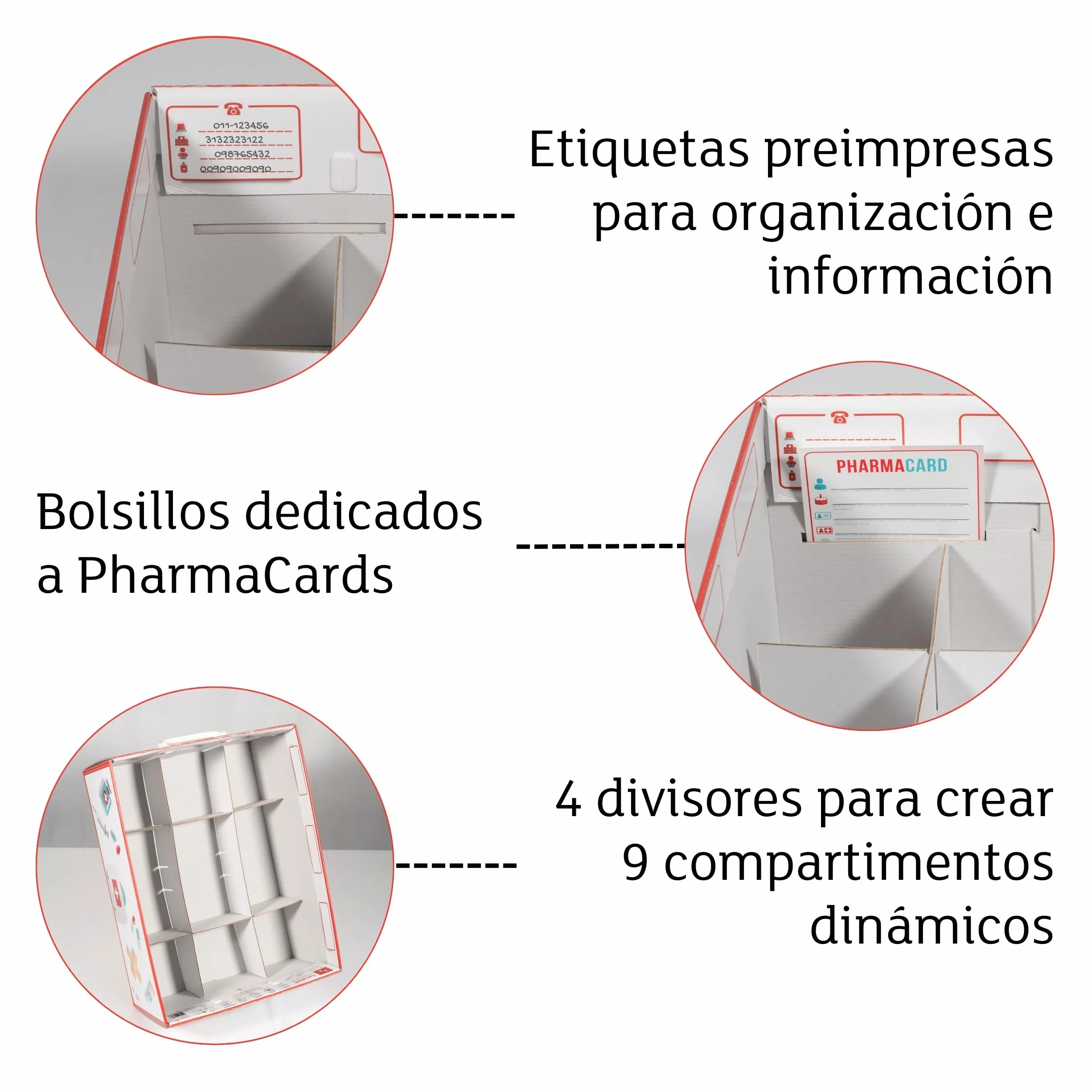 Lavatelli PHARMA ORGANIZER Caja Medicamentos Cartón Organizador Fármacos 32x42x17,5 cm