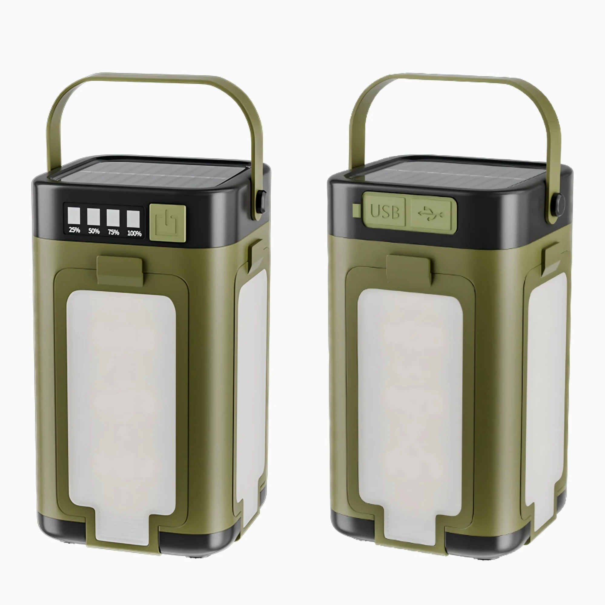 Luz solar de camping recargable de 1000 lúmenes, luz LED portátil, con carga USB, impermeable IPX4, batería de 12 horas, adecuada para camping, senderismo, situaciones de emergencia, cortes de