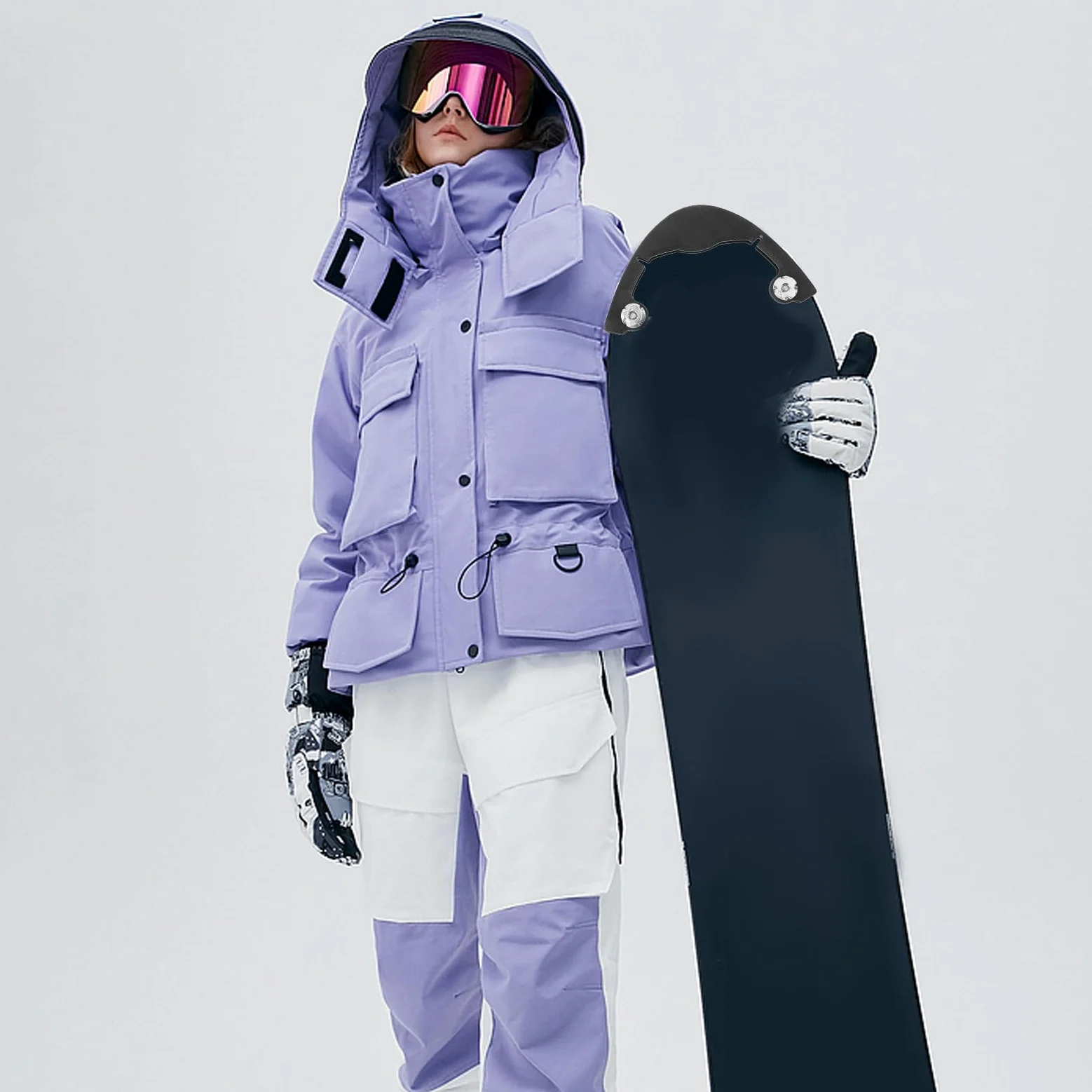 Sosoport Funda Protectora para Snowboard Chocar Patinetas Guardia Guardaespaldas Tira Protectora Anticolisión Tira De Protección Protector De Zócalo El Plastico Negro