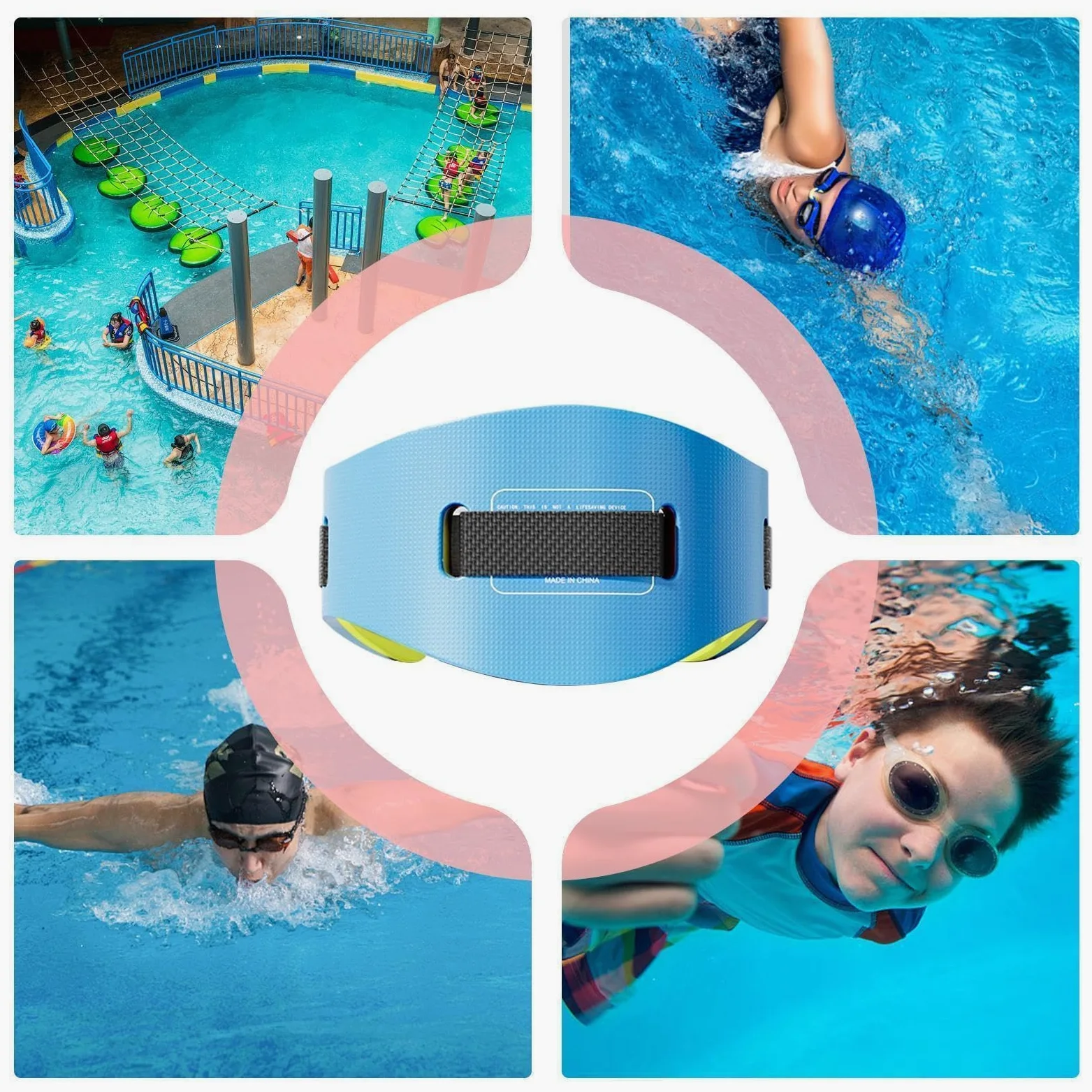 Flotador de natación | Equipo antideslizante de alta densidad para natación y ejercicio acuático | Cinturón flotante para piscina para adultos y niños - para verano lago río mar entrenamiento de