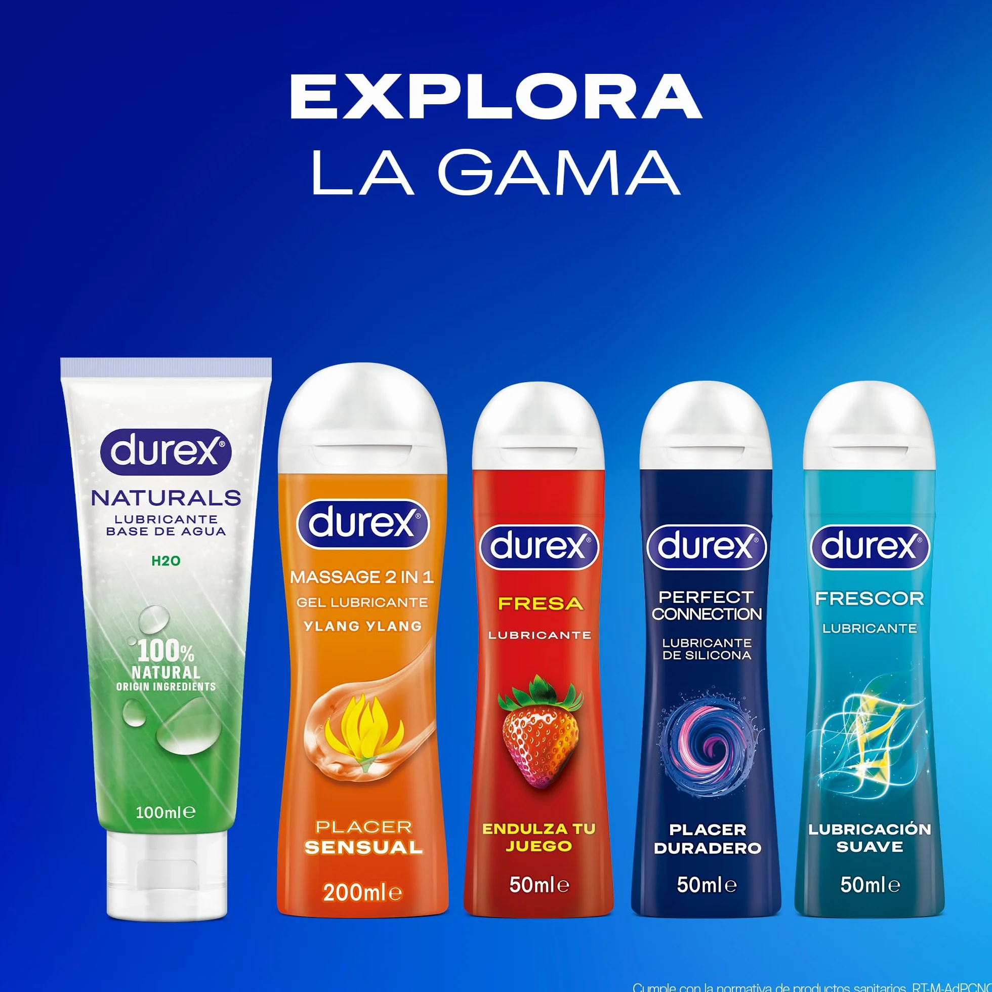 Durex Naturals H2O Lubricante 100% Natural sin Fragancia 100 ml