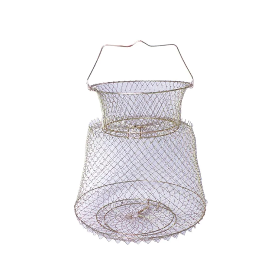 BESPORTBLE Reusen - Red de pesca plegable de metal para pesca