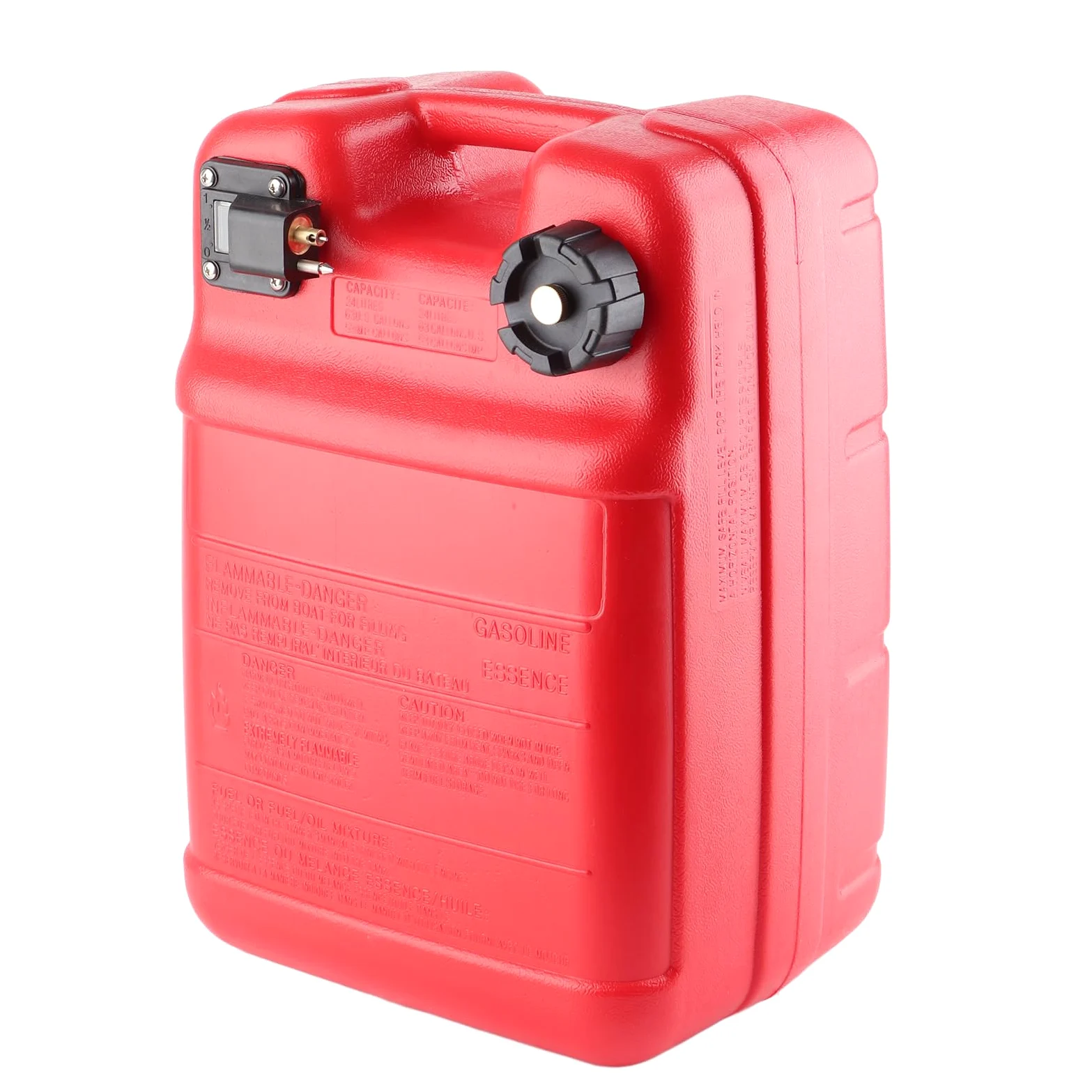 Depósito de para Barcos 24L Portátil con Diseño de Escape Repuesto para Tanque de Marino para Motores Fueraborda Compatible con Varios Modelos