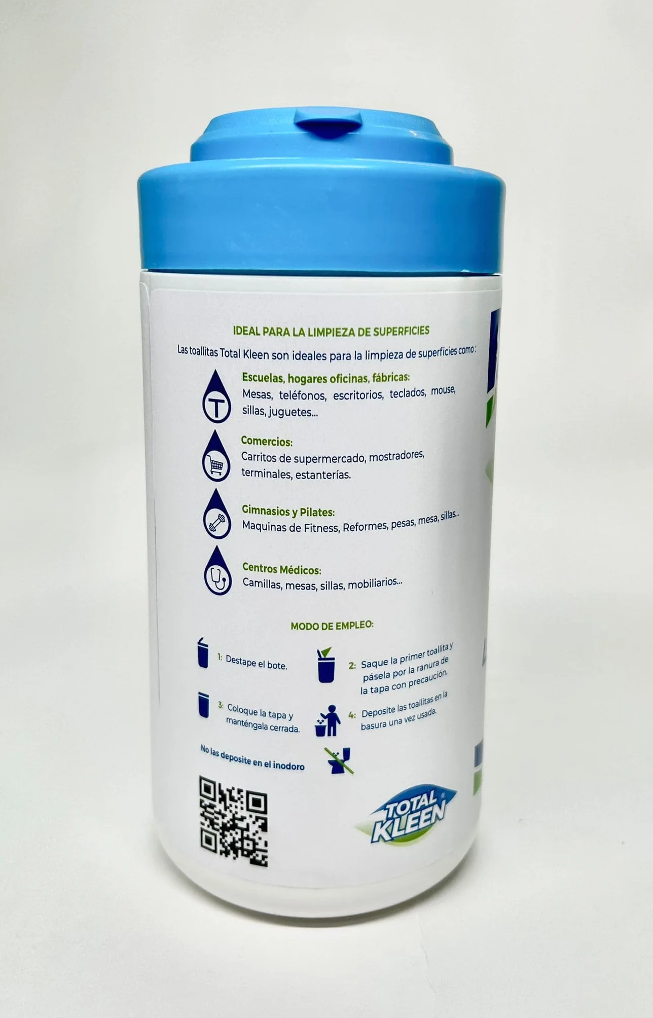 Toallitas húmedas TotalKleen 100% biodegradable multiusos desinfectantes 50 unidades envase reciclable