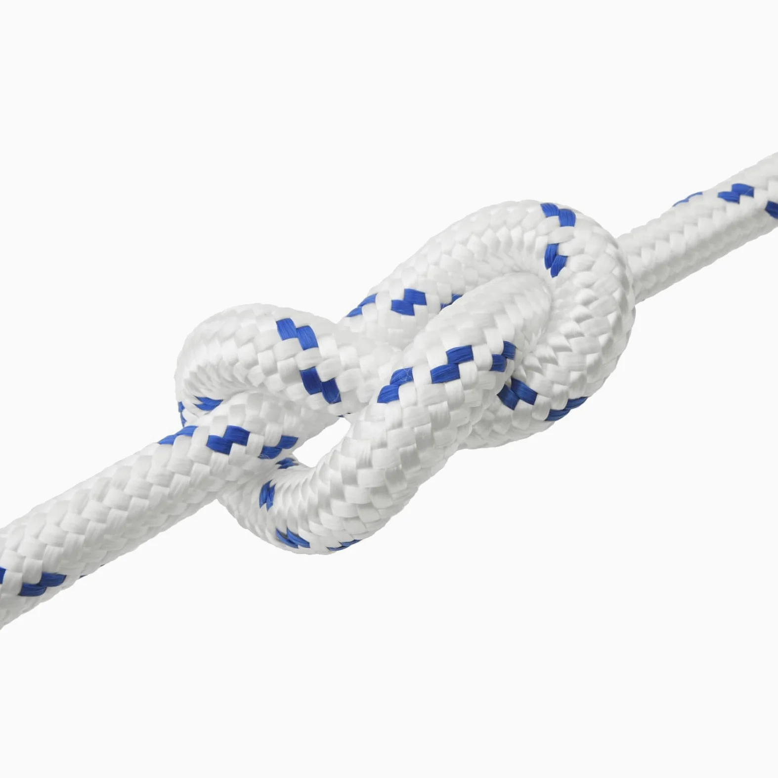Cuerda para barco de polipropileno, 25 m x 4 cm, color blanco y azul, flotante y resistente a la intemperie, para vela, canotaje, yates, cuerdas fuertes para atar, asegurar tensores en