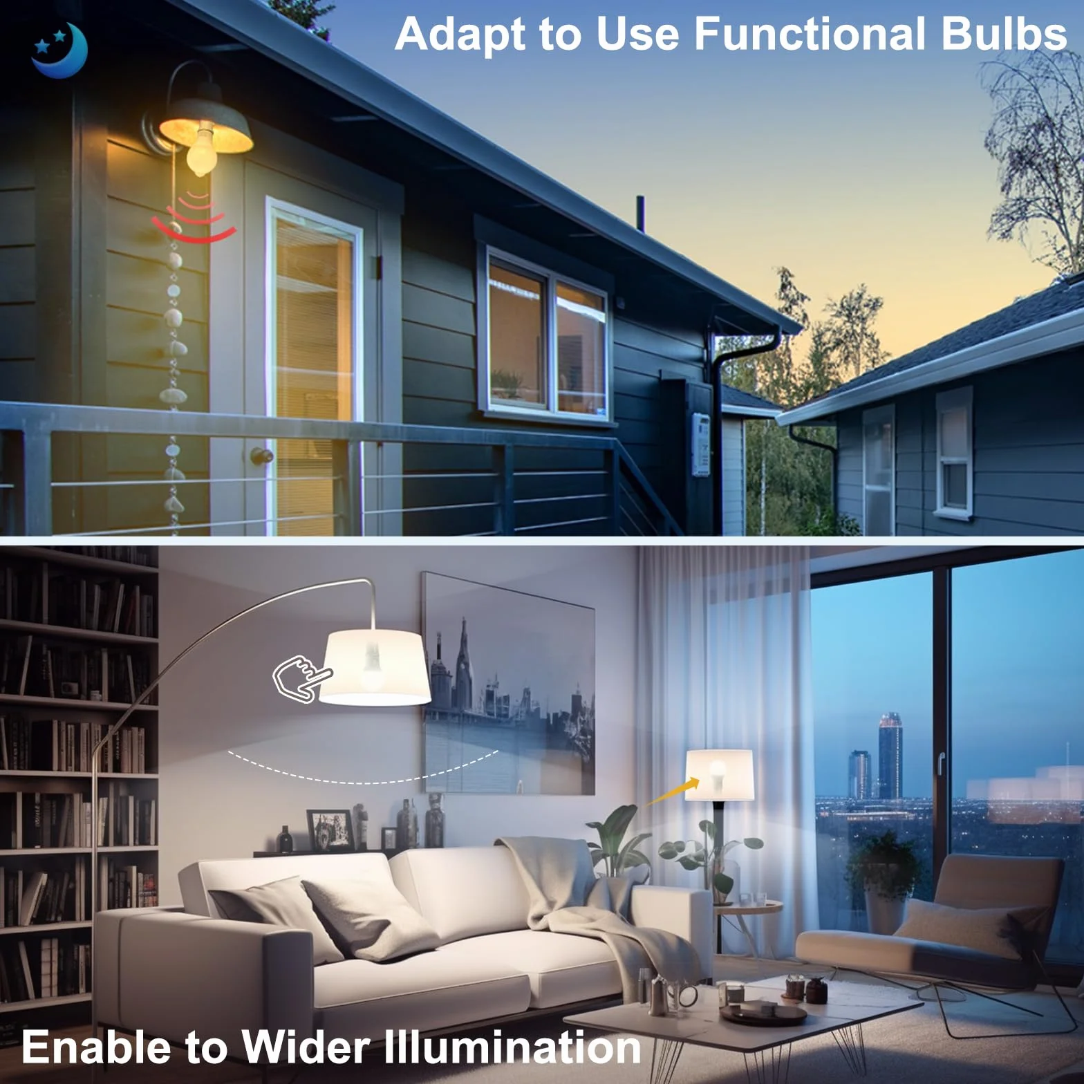 DiCUNO Adaptador extensor E27 a E27 5cm, extensión portalámparas para bombillas LED y CFL, paquete de 2