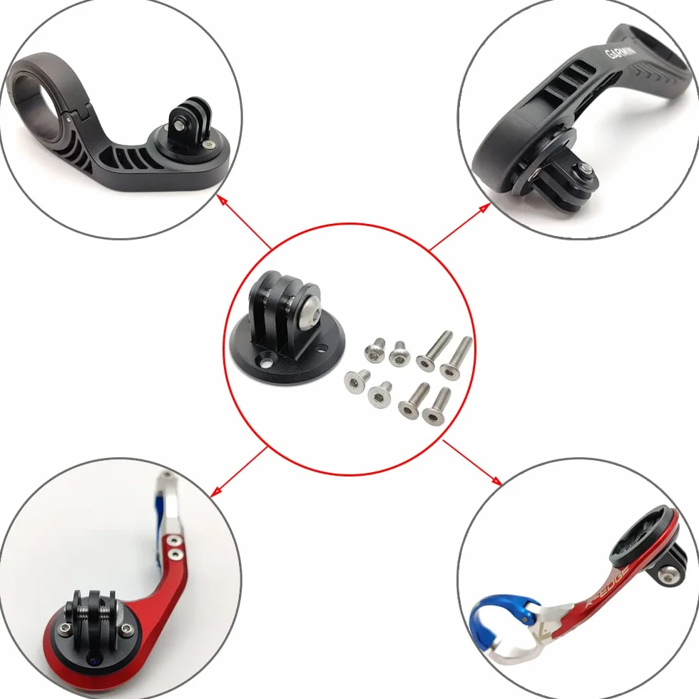 Cestbon Adaptador Combo de Montaje para Garmin Edge Compatible con Cámara o Faro, Adaptador Universal Extendido de Montaje Frontal de Liberación Rápida