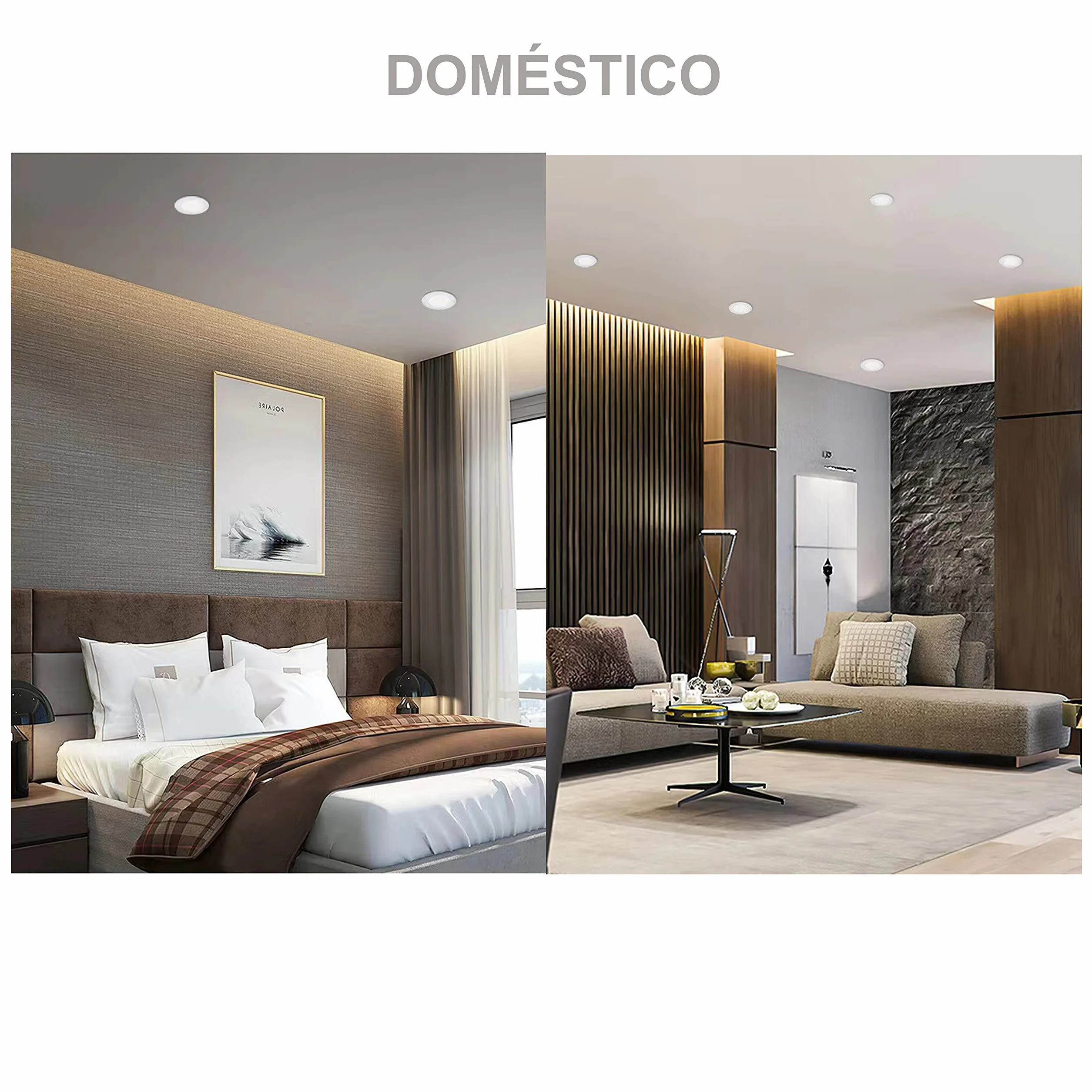 OneUan Pack de 2 Panel Downlight LED Redondo 20W 2200LM 6000K Extraplano 220mm Blanco Frío
