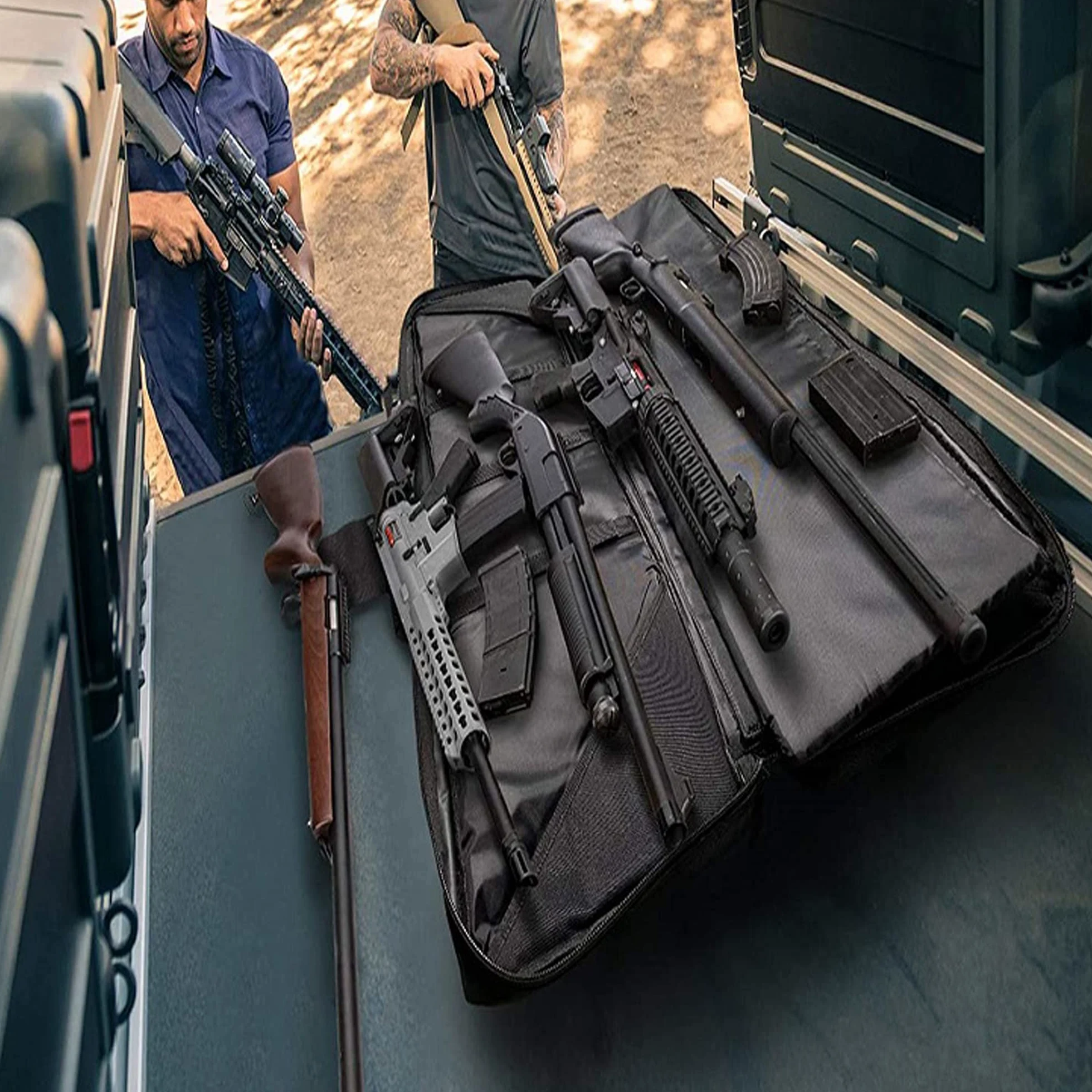 Funda para Fusil Airsoft Funda Escopeta Porta Caza, Mochila de Almacenamiento para Pistola y Revista, Estuche de Transporte para Pistola, Bolsas de Tiro para Rifles