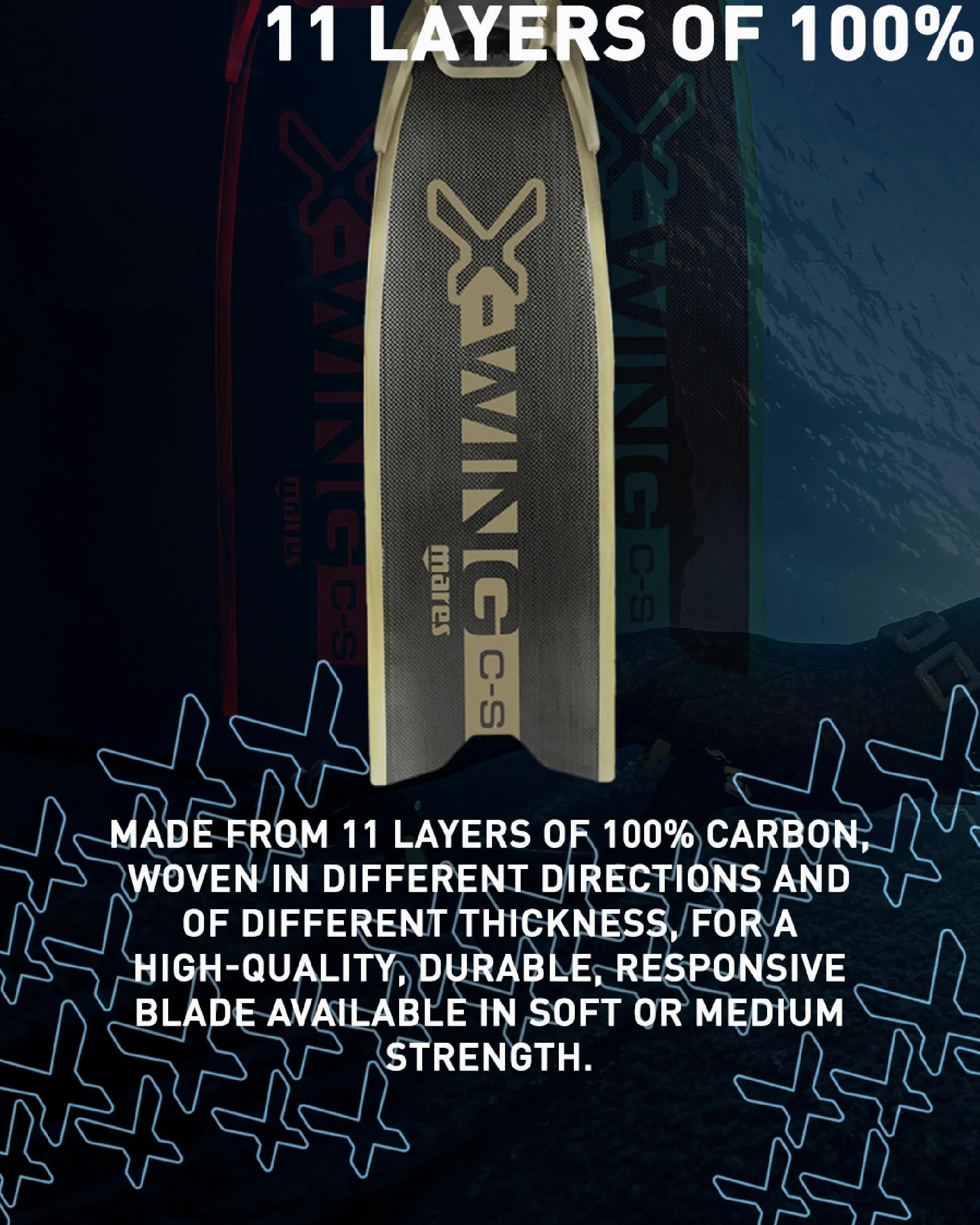 Mares Fins X-Wing C-S Green Foot Pocket 420422MED036