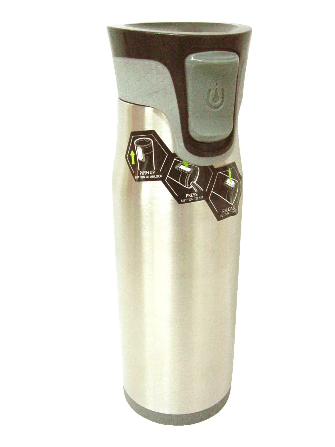 Contigo CANTIMPLORA Termo Botella Aria 600ML Acero Inoxidable Gris