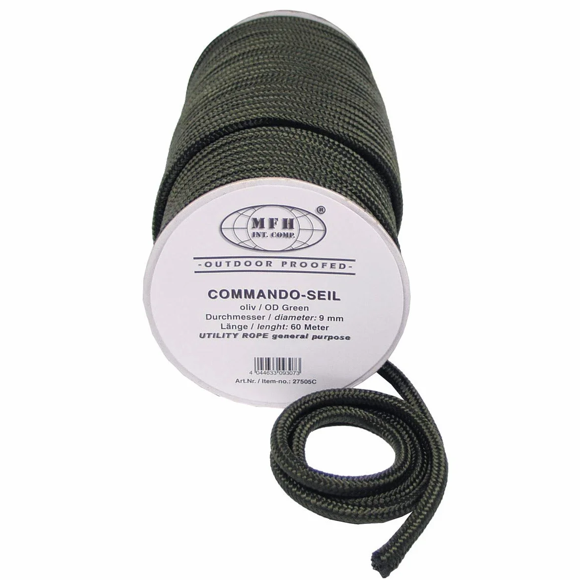 MFH 27505C 60 Metros de Cuerda de Polipropileno (Oliva/ 9 mm)