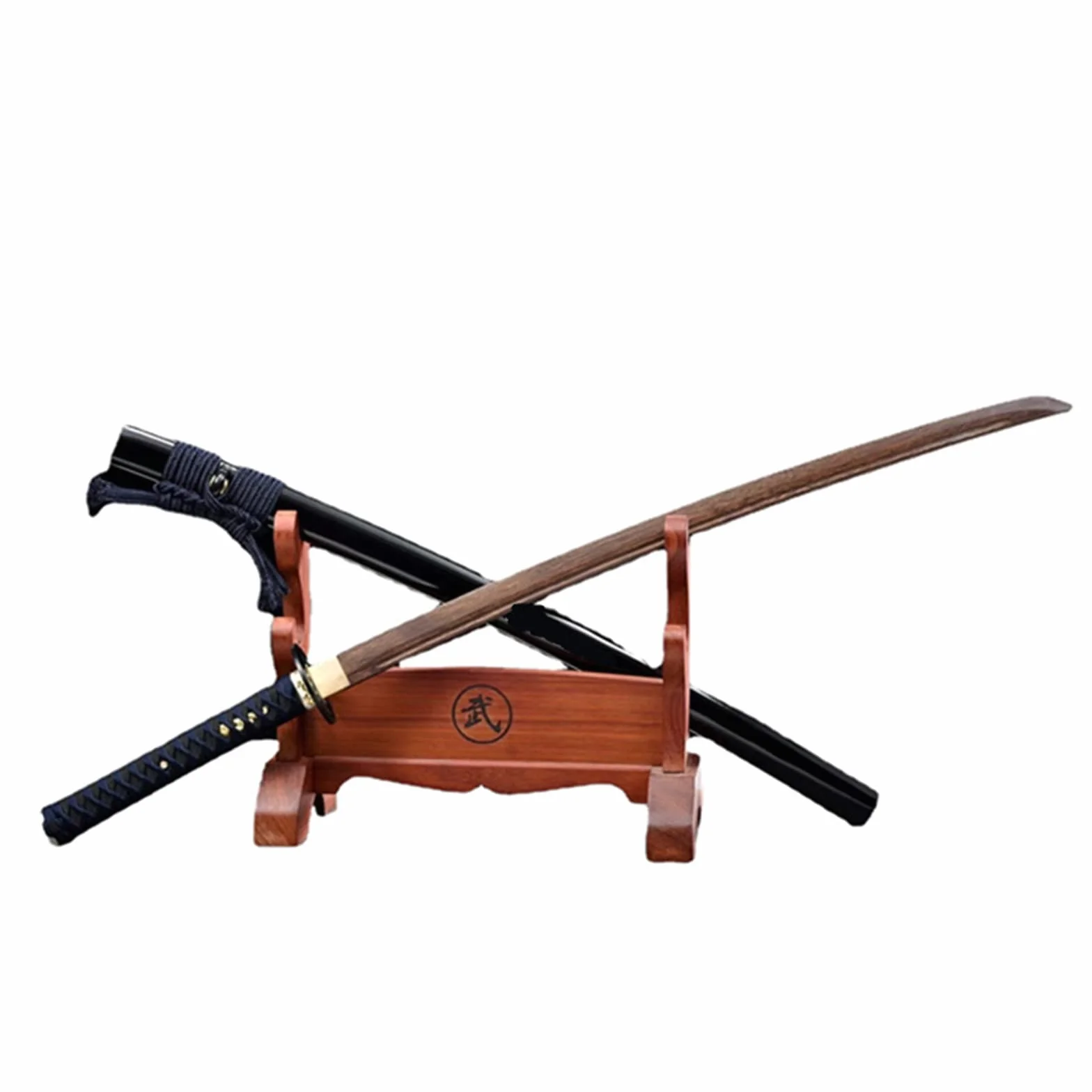 Espada samurái Iaido de estilo japonés,Katanas reales,Bokken palisandro natural 103 cm con vaina pintura madera maciza,Katana hecha a mano para entrenamiento,cosplay,decoración del hogar,exhibición