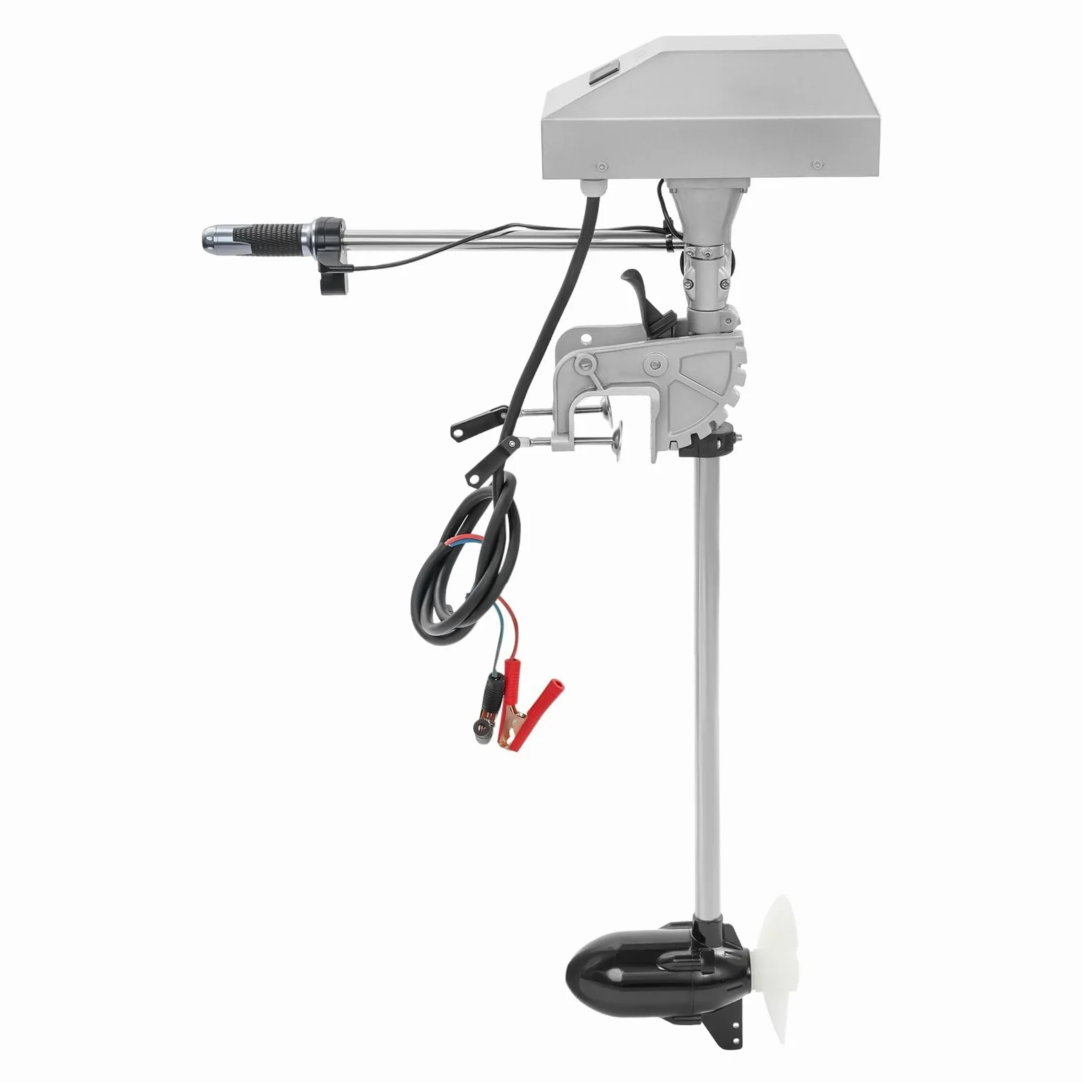 Genérico Motor fueraborda eléctrico 1500W, 12V/24V, sin escobillas, Velocidad máxima 4200rpm, Pantalla LED, Velocidad Variable, Marcha adelante/atrás, para Barcos de Pesca