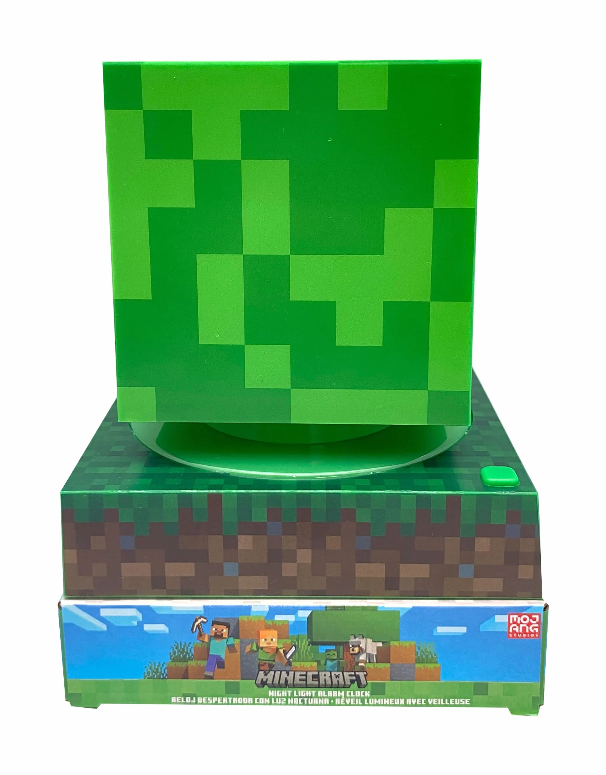 Minecraft 3D Despertador con Fecha y Luz Nocturna