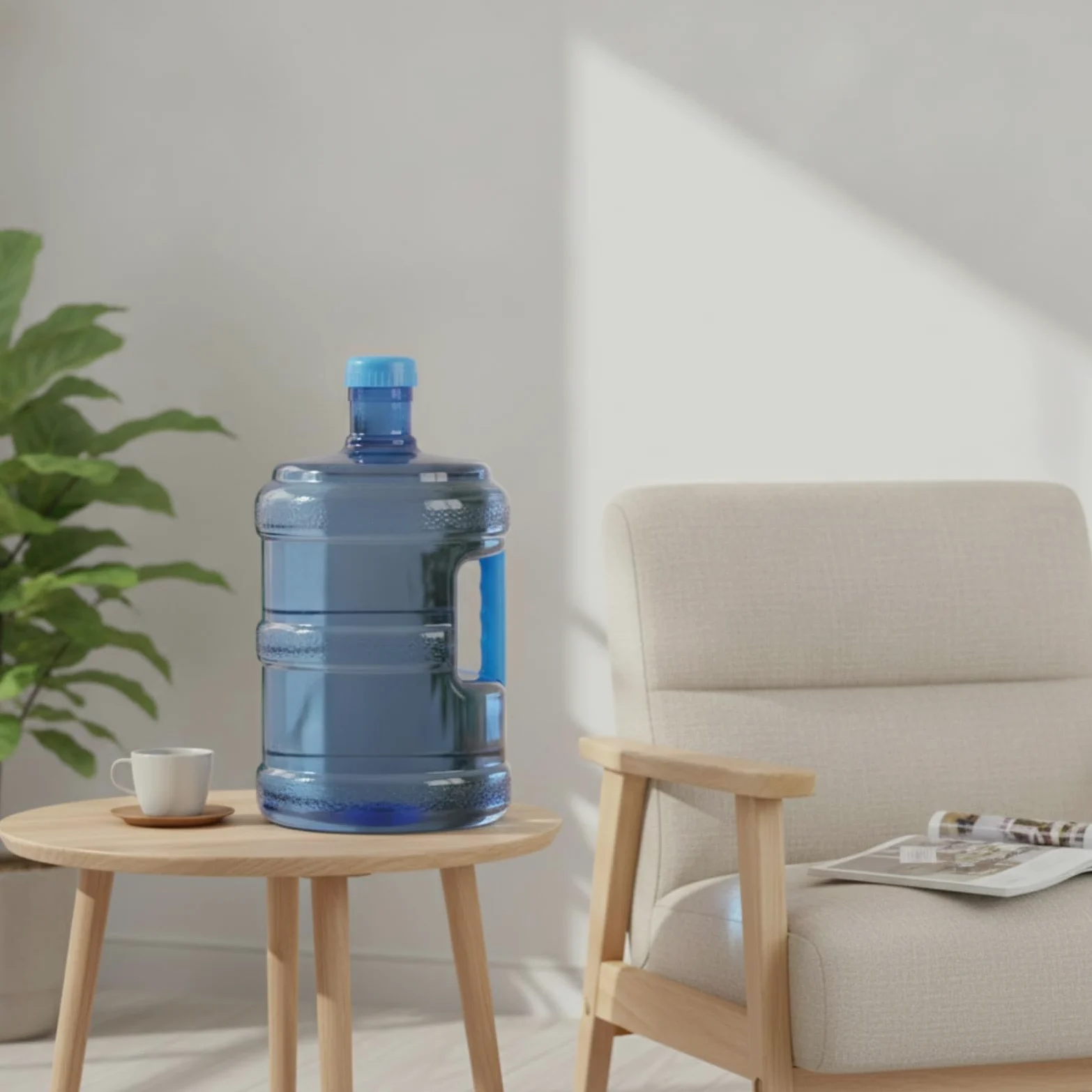 rockible Contenedor de Agua Botella Garrafa Recipiente de PET Reutilizable con Rosca Hermética y Forma Cilíndrica para Almacenamiento y Vertido sin Fugas, 10L