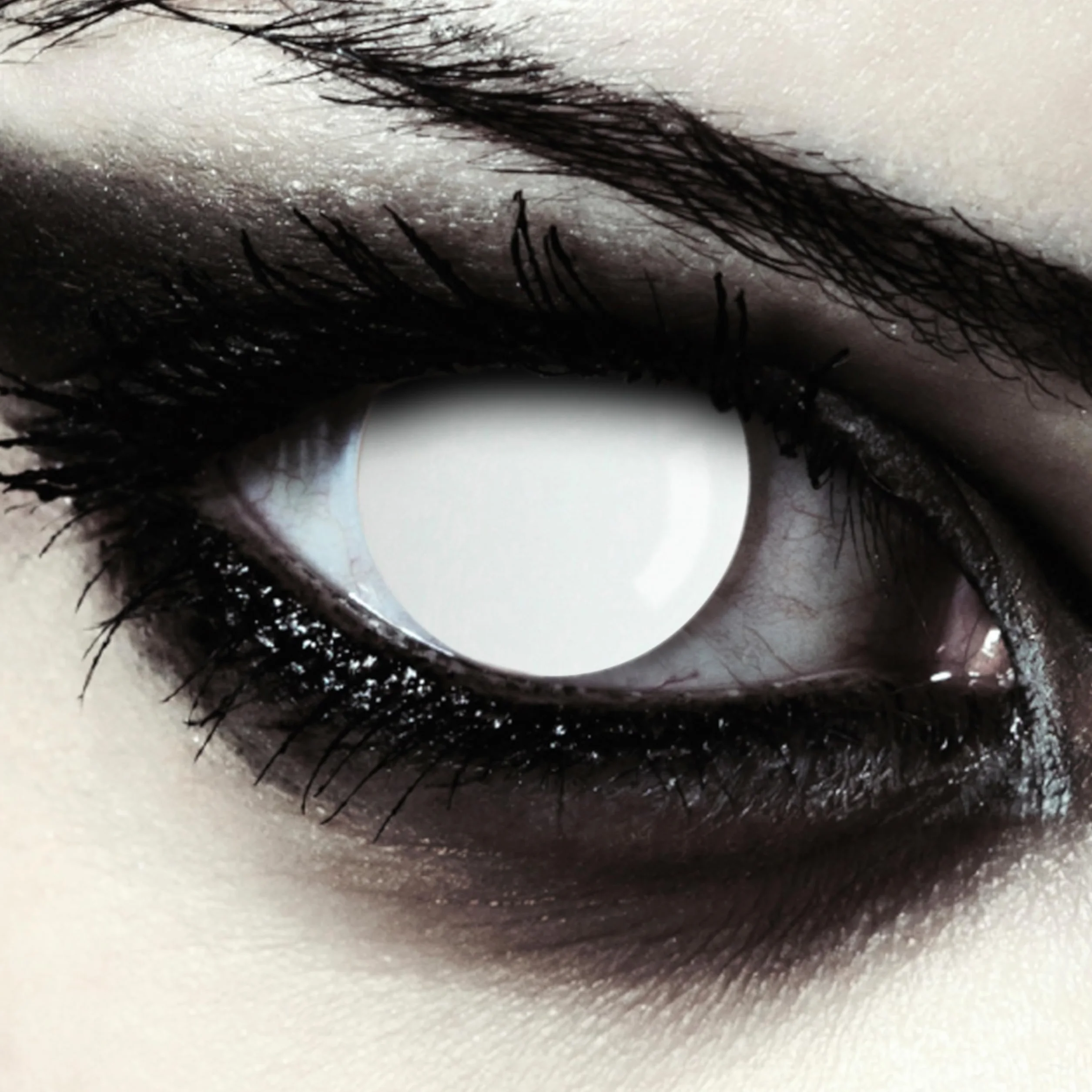 Lentillas de color blanco Halloween zombie Blind White 1 par sin graduación