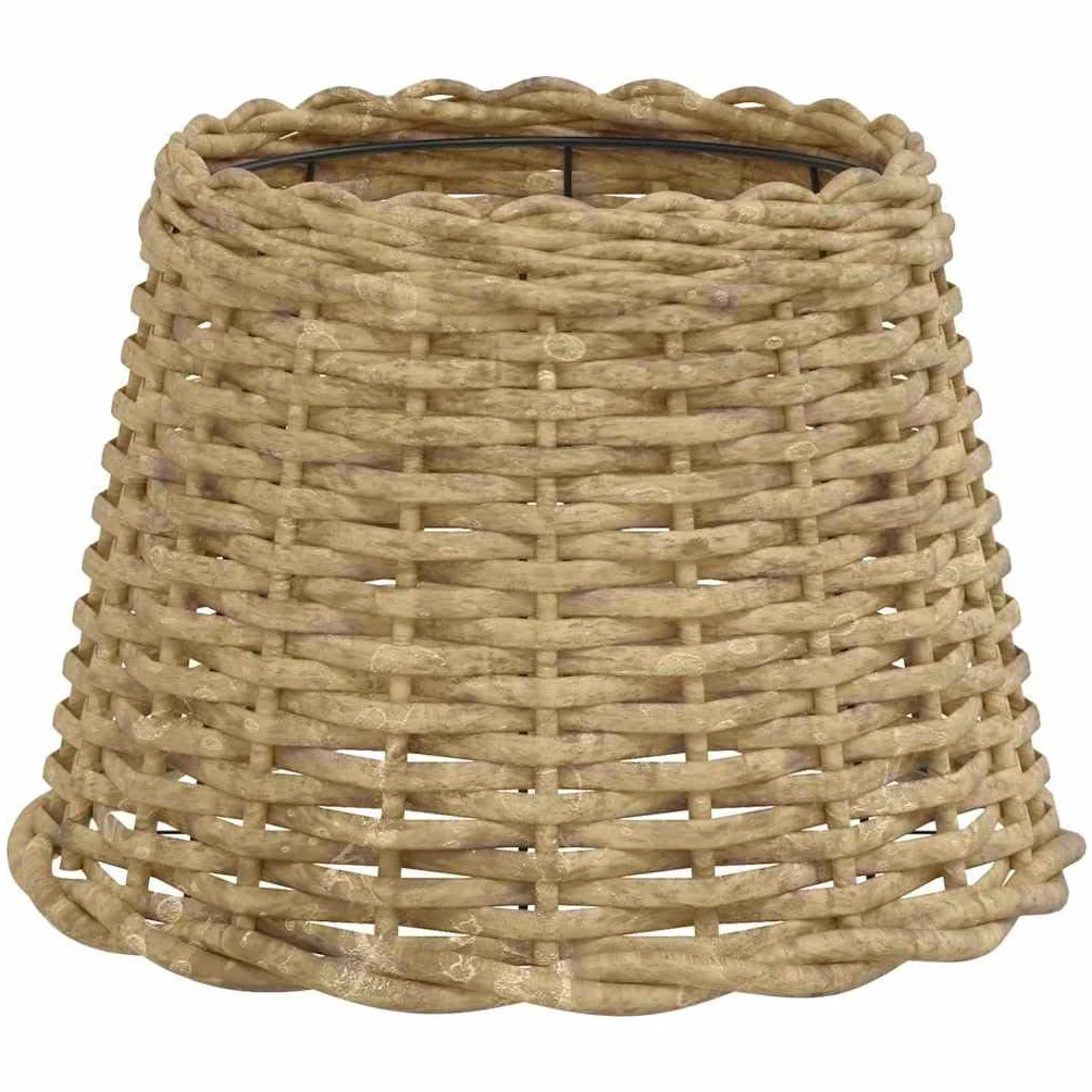 vidaXL Pantalla para lámpara Mimbre marrón Ø30x20 cm