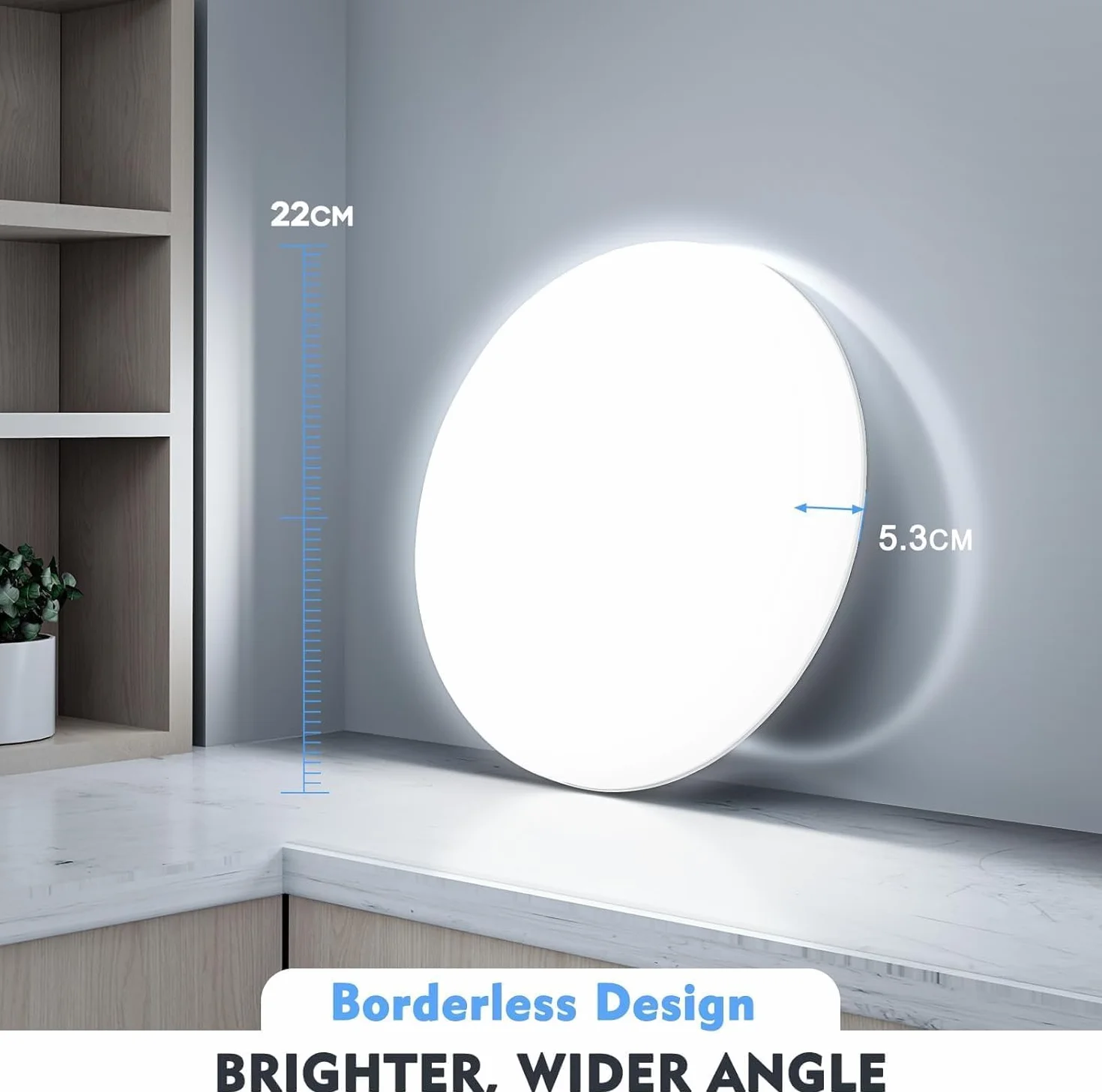 Plafon LED Techo 36W 4500LM IP54 Impermeable 6500K Lámpara de Baño