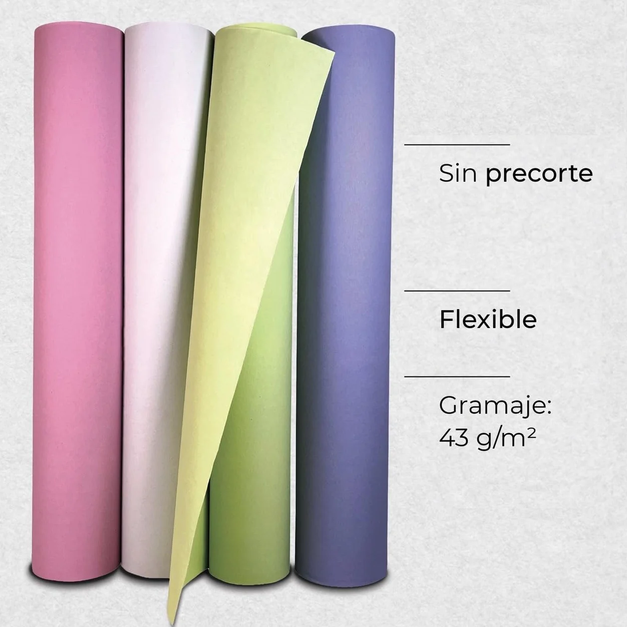 Papel Camilla para Masaje Crepado Multicolor 60 cm x 70 m 3 Rollos