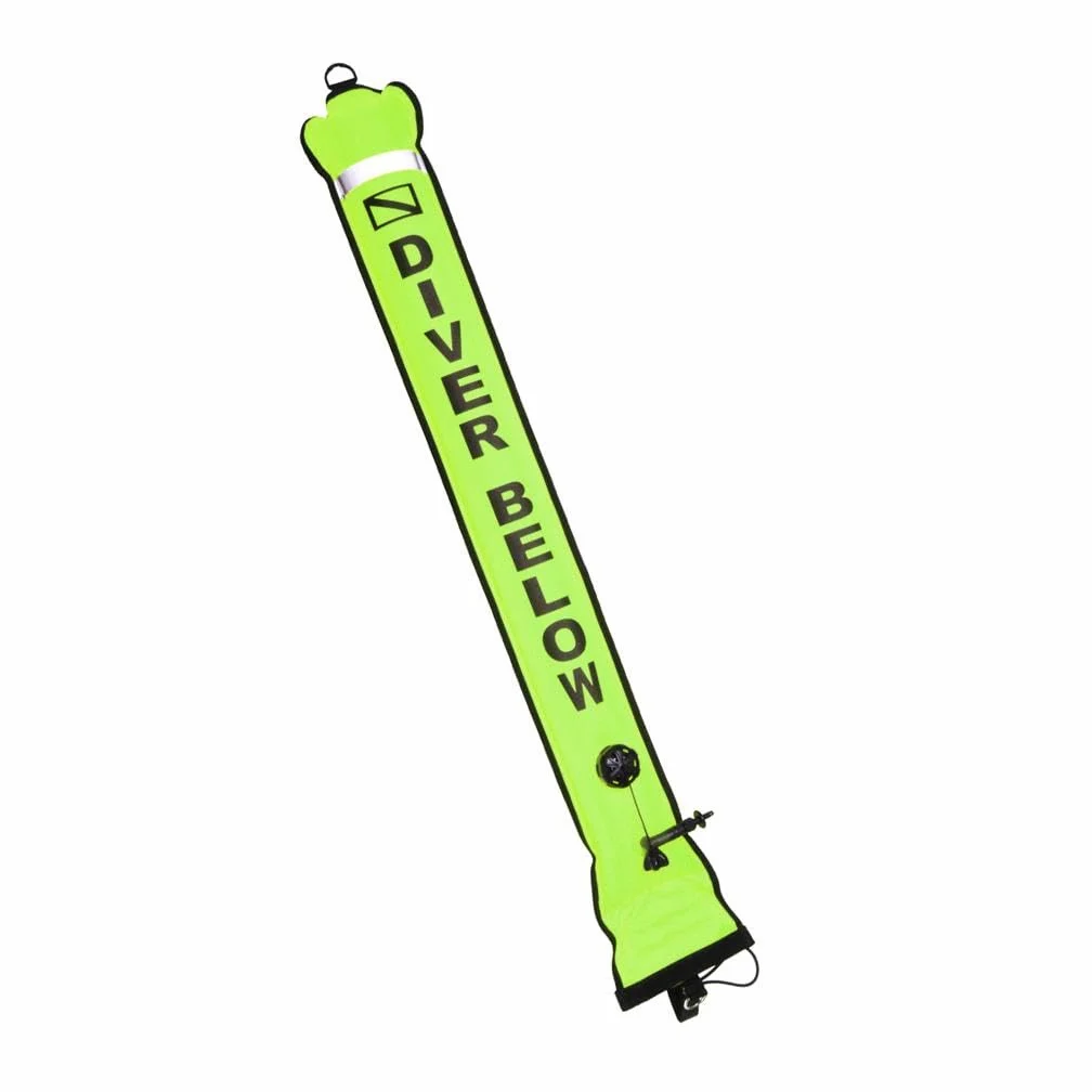 Boya de señalización Facial de Buceo Quick Blow | sobrepresión y bandas reflectantes para mayor visibilidad. Incluye tubo de señalización de buceo y equipo de seguridad.