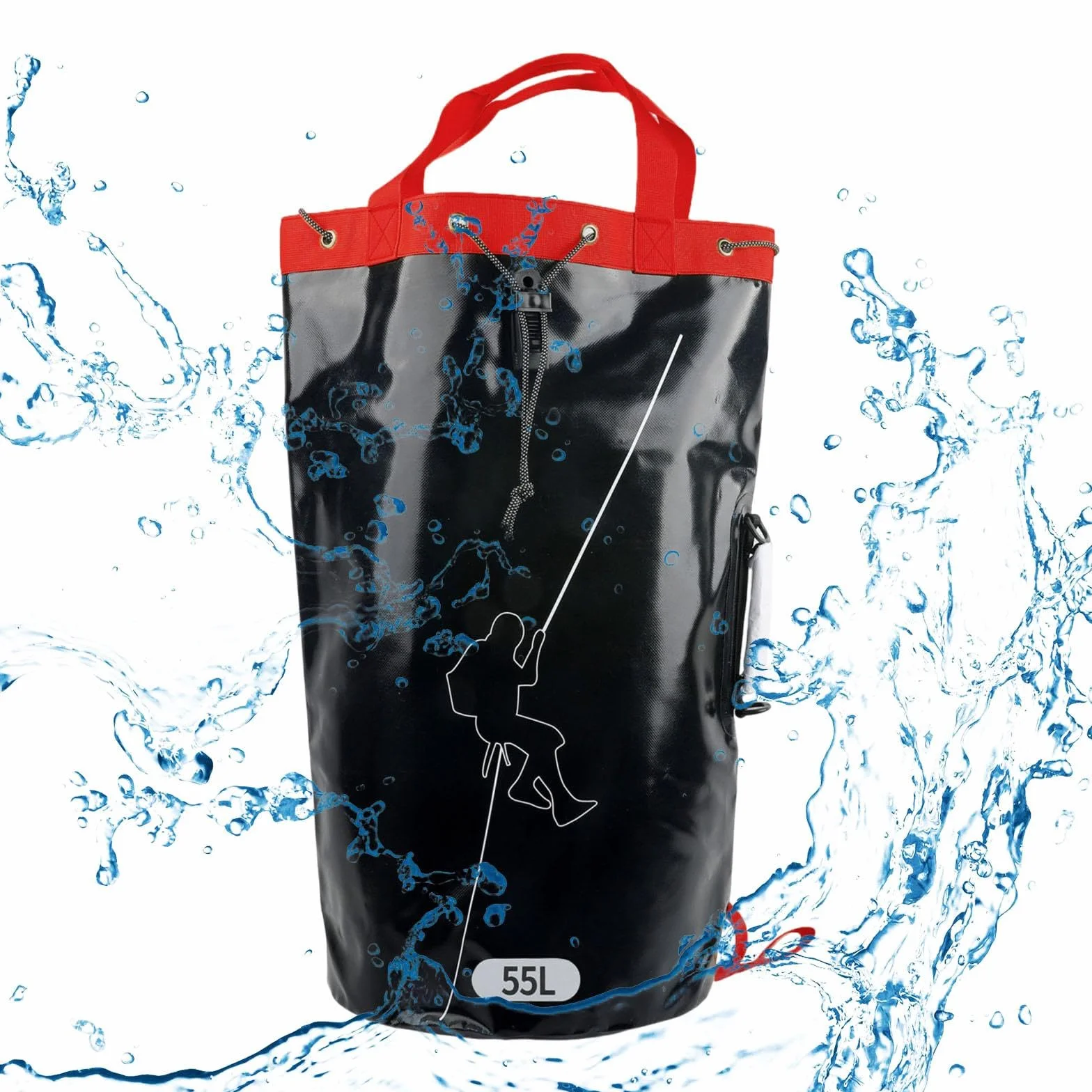 Bolsa de Engranaje de Cuerda de trepadora Mochila de Engranaje de Escalada 3 bucles de Cuerda empotrados de Fondo Reforzado PVC para montañismo