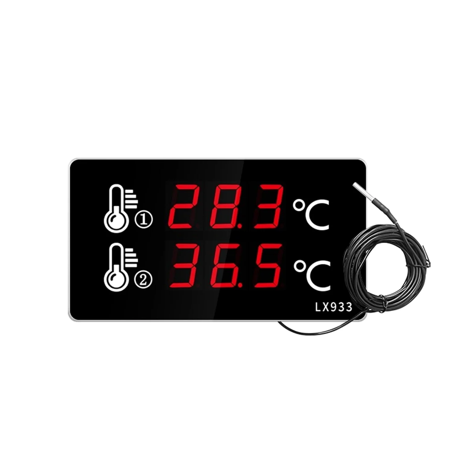 TermóMetro De Temperatura Del Agua Termómetro Digital For Piscina, Medidor De Temperatura Del Agua For Interiores Y Exteriores, Sonda Externa, Pantalla Grande
