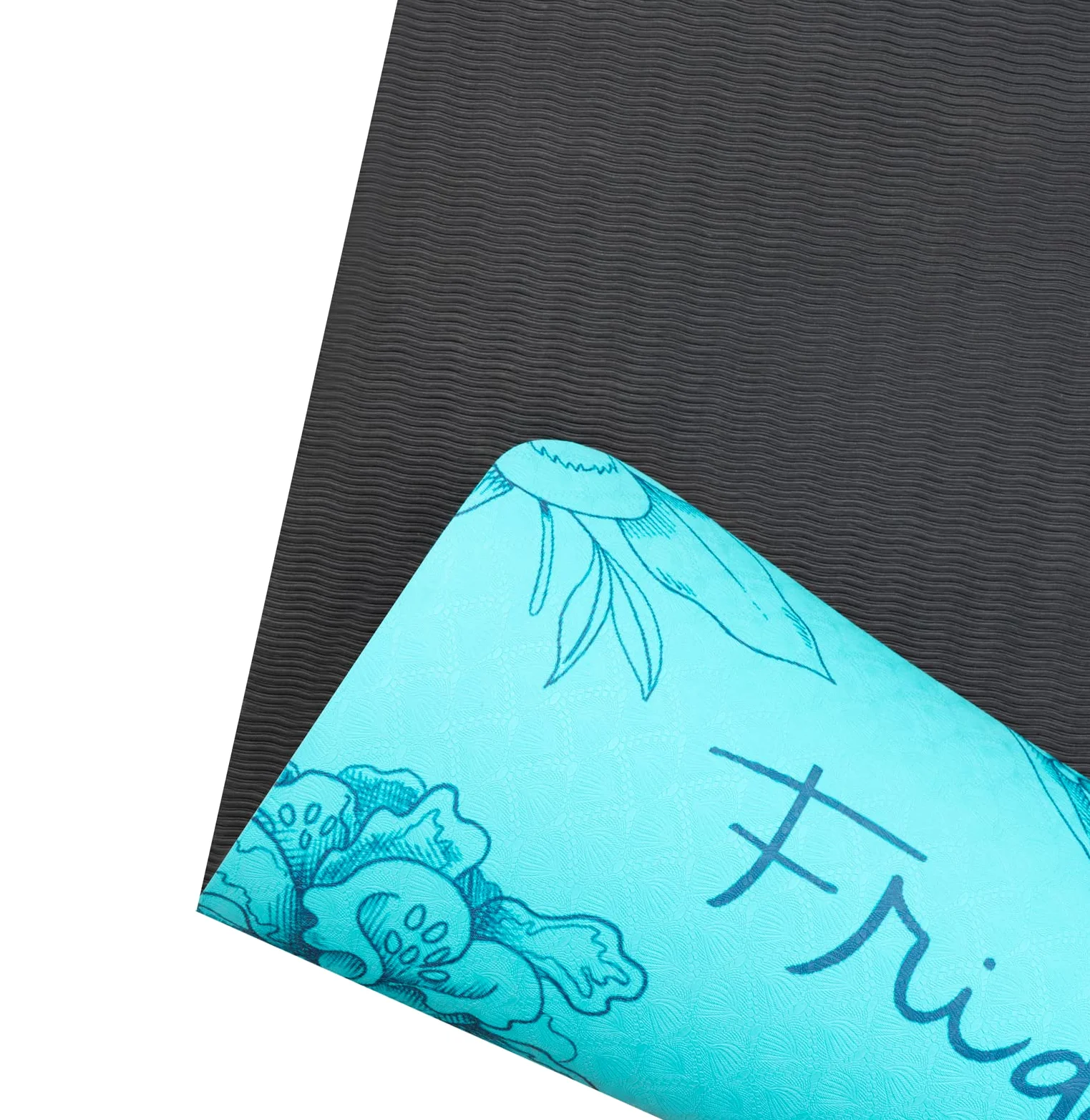 Kokonote Esterilla yoga Frida Kahlo - Esterilla deporte gruesa, fitness - Yoga accesorios, Colchoneta gimnasia, yoga, Colchoneta fitness, gimnasia gruesa - Tapete Yoga, Turquesa (EYGE001)