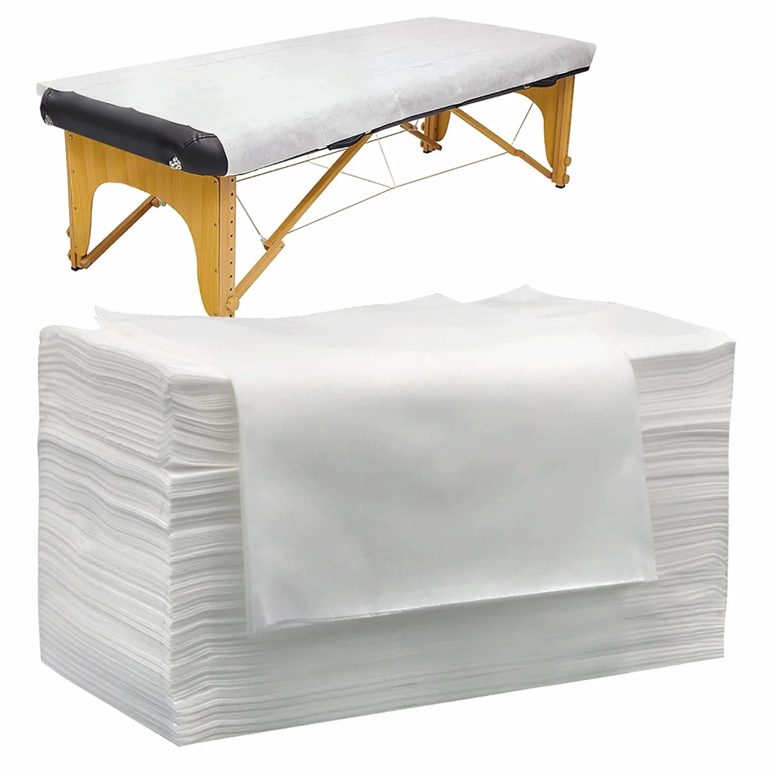 Sábanas Desechables no Tejidas 80x180cm Blanco para Masaje SPA Tatuaje