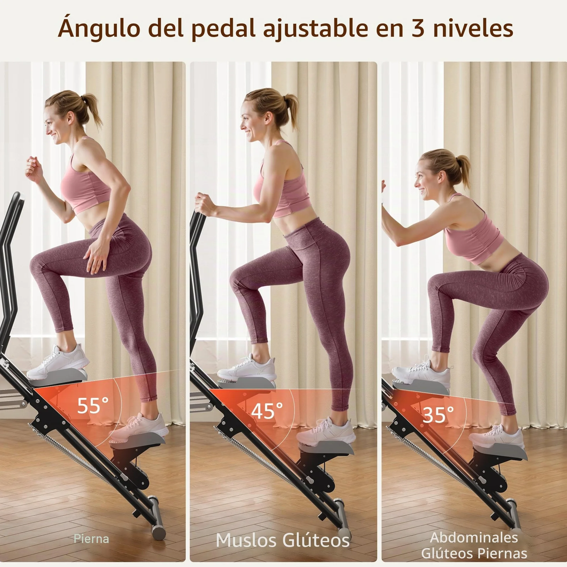MOMODA Escalera escaladora Vertical Plegable Ajustable para Gimnasio en casa, Entrenamiento de Cuerpo Completo