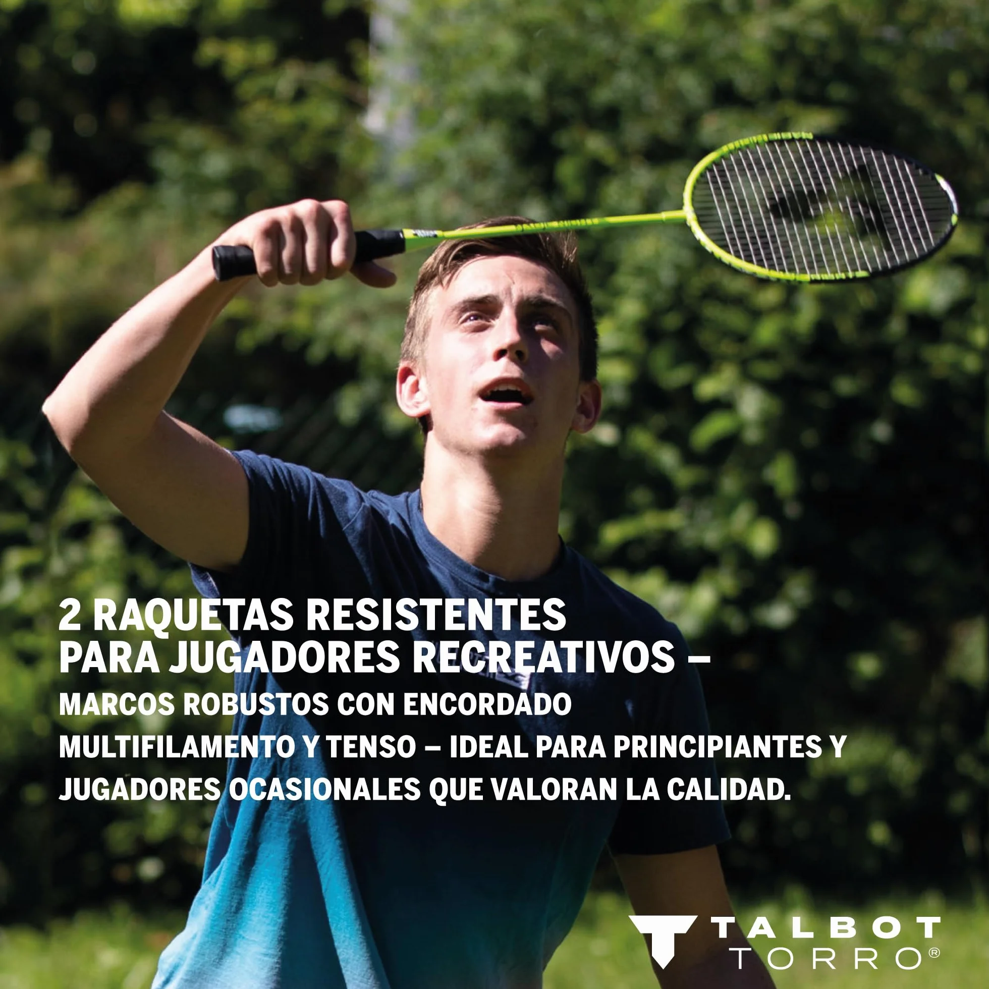 Talbot Torro Set de Badminton Magic Night 2 Raquetas 2 Volantes LED Bolso 449405