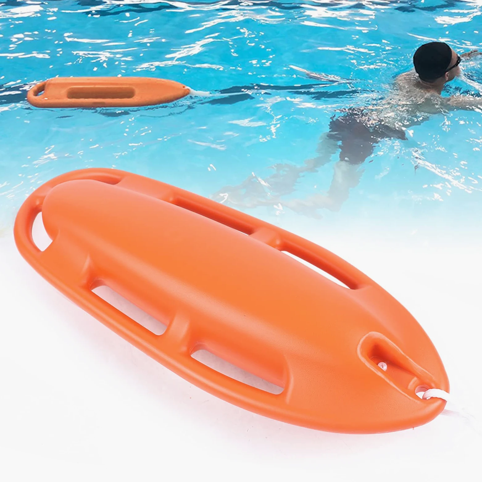 Boya de Rescate con 6 Asas para natación, boya de Rescate Salvavidas, boya/Flotador para Salvar Vidas