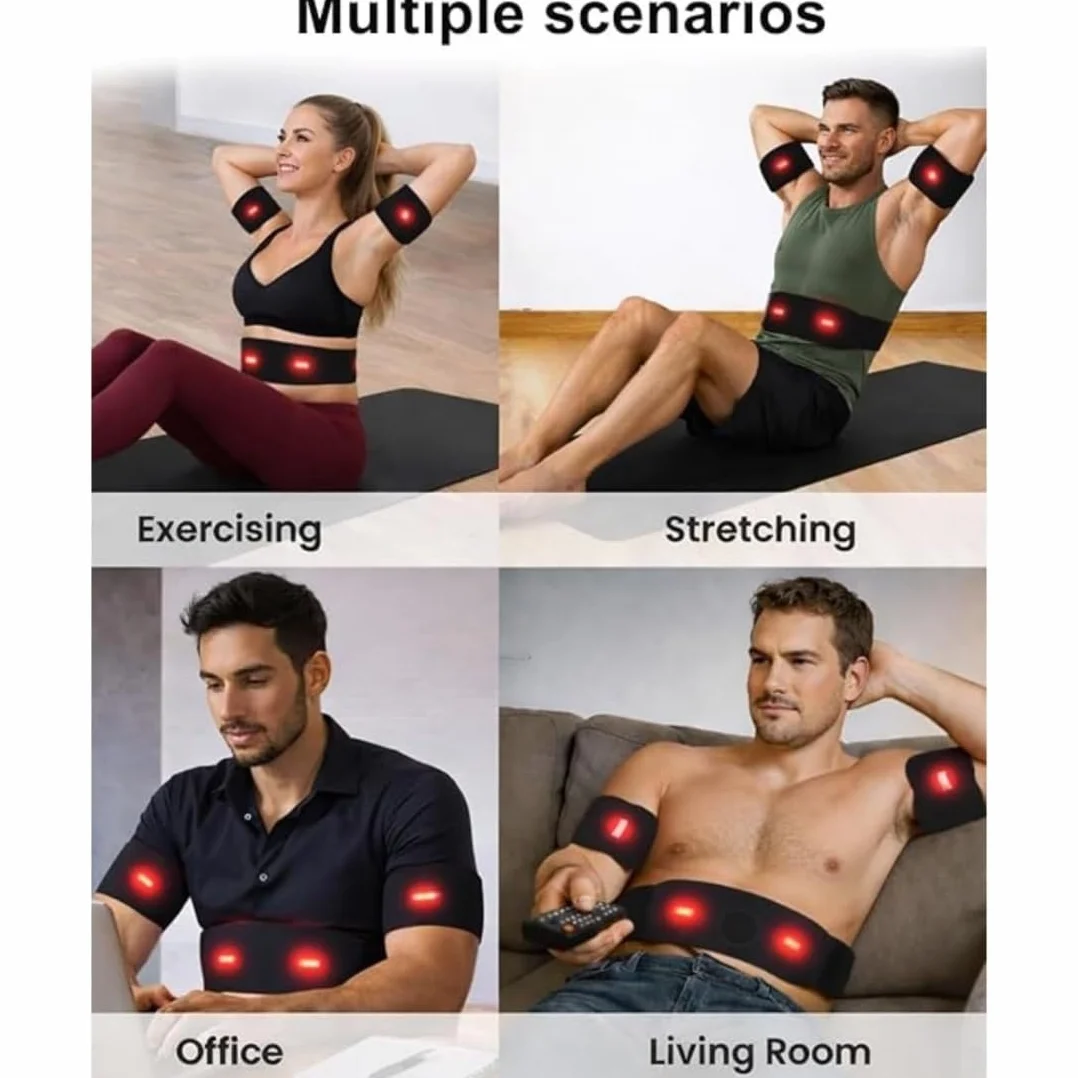 Next Gen EMS Muscle Stimulator and Muscle Fitness AB Belt, Rechargeable Adjustable EMS Muscle Toner Abs with 12 Modes & 19 Intensity, for Home Office Gym Workout